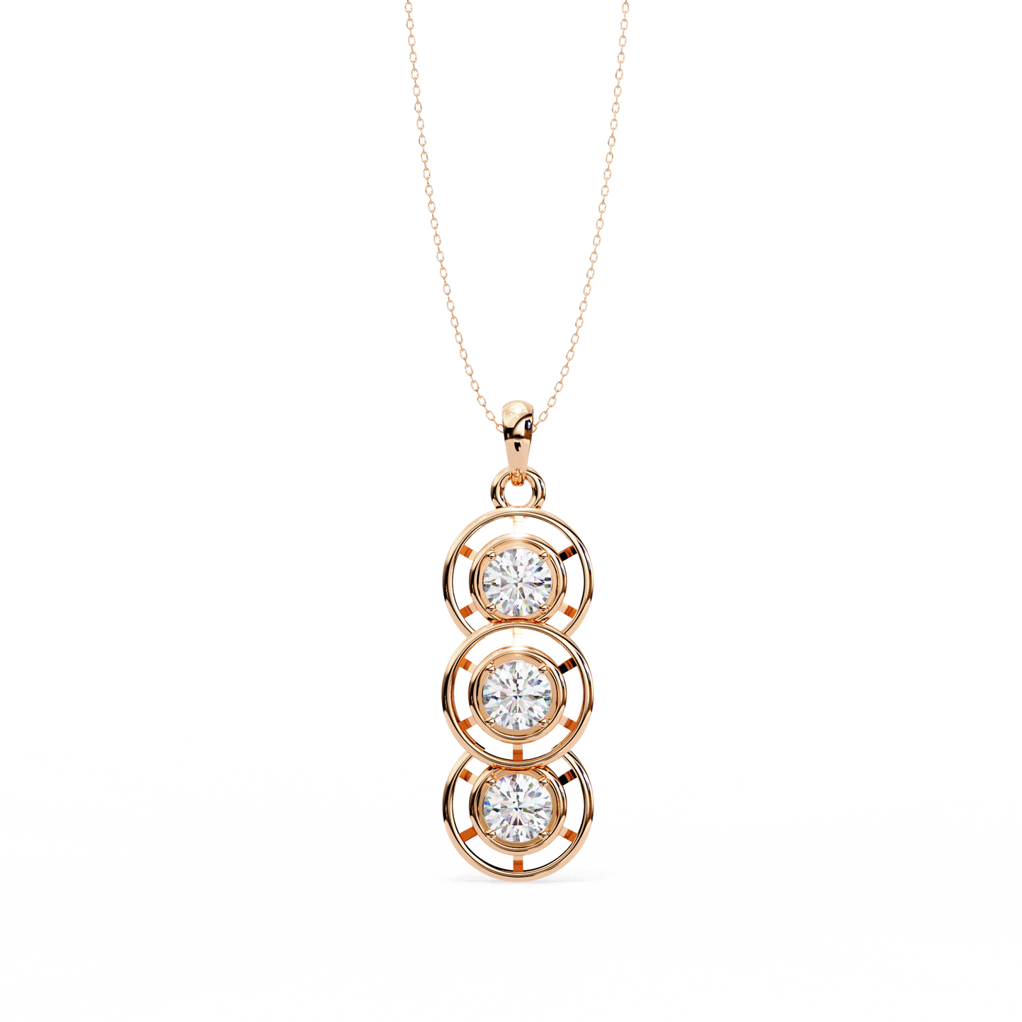 Three Stone Necklace/Gold Diamond Pendant/1 Ct Diamond Pendant/Solitaire Diamond Pendant/Anniversary Gift For Her/igi Certified/Ethical Diamond/Silver Pendant/Gold Pendant/EF Color Diamond/VS Clarity Diamond/Manmade Diamond/Lab Grown Diamond/Pendant Necklace/Round Cut Diamond/Pendant