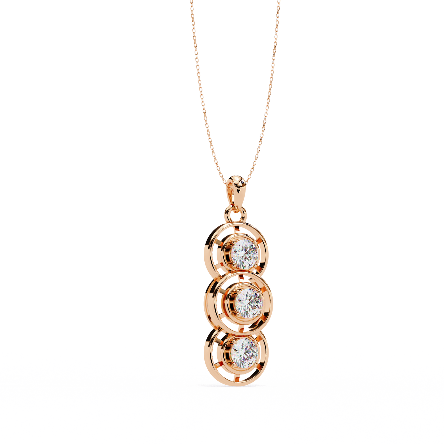 Three Stone Necklace/Gold Diamond Pendant/1 Ct Diamond Pendant/Solitaire Diamond Pendant/Anniversary Gift For Her/igi Certified/Ethical Diamond/Silver Pendant/Gold Pendant/EF Color Diamond/VS Clarity Diamond/Manmade Diamond/Lab Grown Diamond/Pendant Necklace/Round Cut Diamond/Pendant