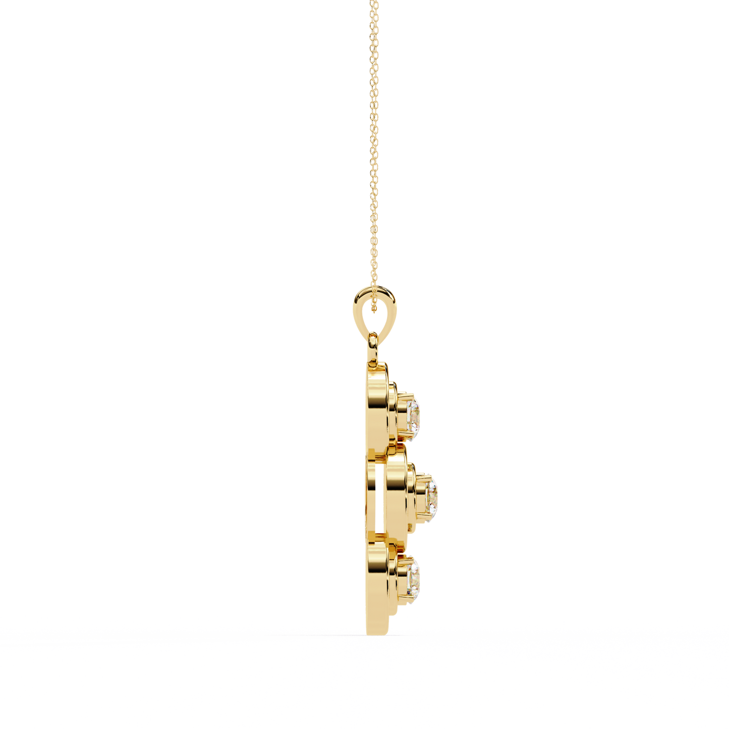 Three Stone Necklace/Gold Diamond Pendant/1 Ct Diamond Pendant/Solitaire Diamond Pendant/Anniversary Gift For Her/igi Certified/Ethical Diamond/Silver Pendant/Gold Pendant/EF Color Diamond/VS Clarity Diamond/Manmade Diamond/Lab Grown Diamond/Pendant Necklace/Round Cut Diamond/Pendant