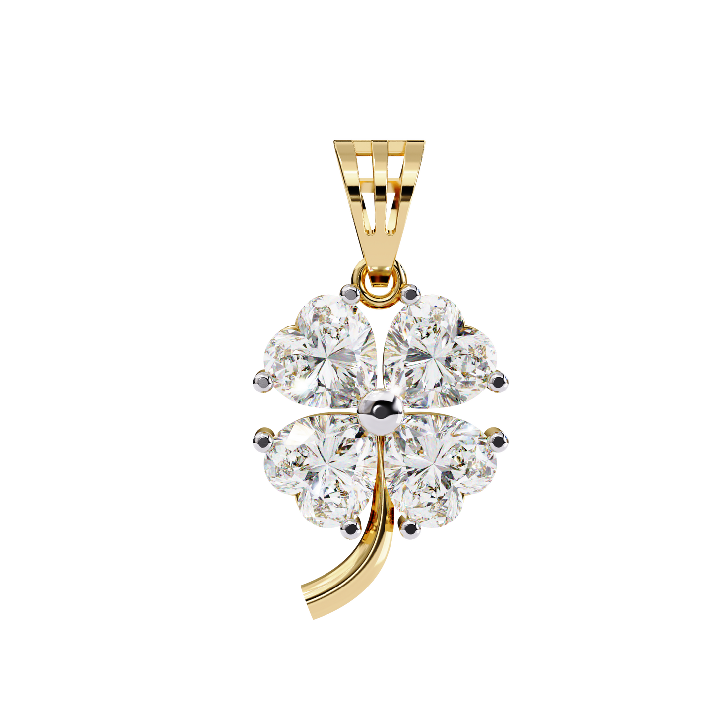 Heart Shape Cut Lab Grown Diamond Four Stone Pendant/CVD Diamond Pendant/Gold Diamond Pendant/1 Ct Diamond Pendant/Solitaire Diamond Pendant/Anniversary Gift For Her/igi Certified/Ethical Diamond/Silver Pendant/Gold Pendant/CVD Diamond Pendant/EF Color Diamond/VS Clarity Diamond/Manmade Diamond/Lab Grown Diamond/Pendant Necklace/Heart Cut Diamond/Pendant