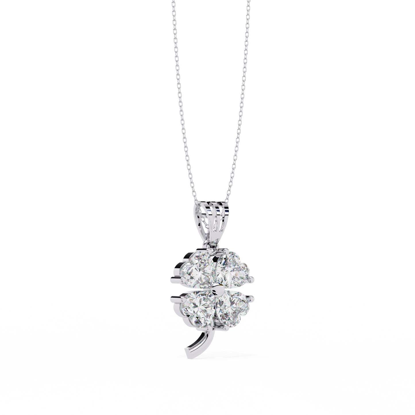 Heart Shape Cut Lab Grown Diamond Four Stone Pendant/CVD Diamond Pendant/Gold Diamond Pendant/1 Ct Diamond Pendant/Solitaire Diamond Pendant/Anniversary Gift For Her/igi Certified/Ethical Diamond/Silver Pendant/Gold Pendant/CVD Diamond Pendant/EF Color Diamond/VS Clarity Diamond/Manmade Diamond/Lab Grown Diamond/Pendant Necklace/Heart Cut Diamond/Pendant