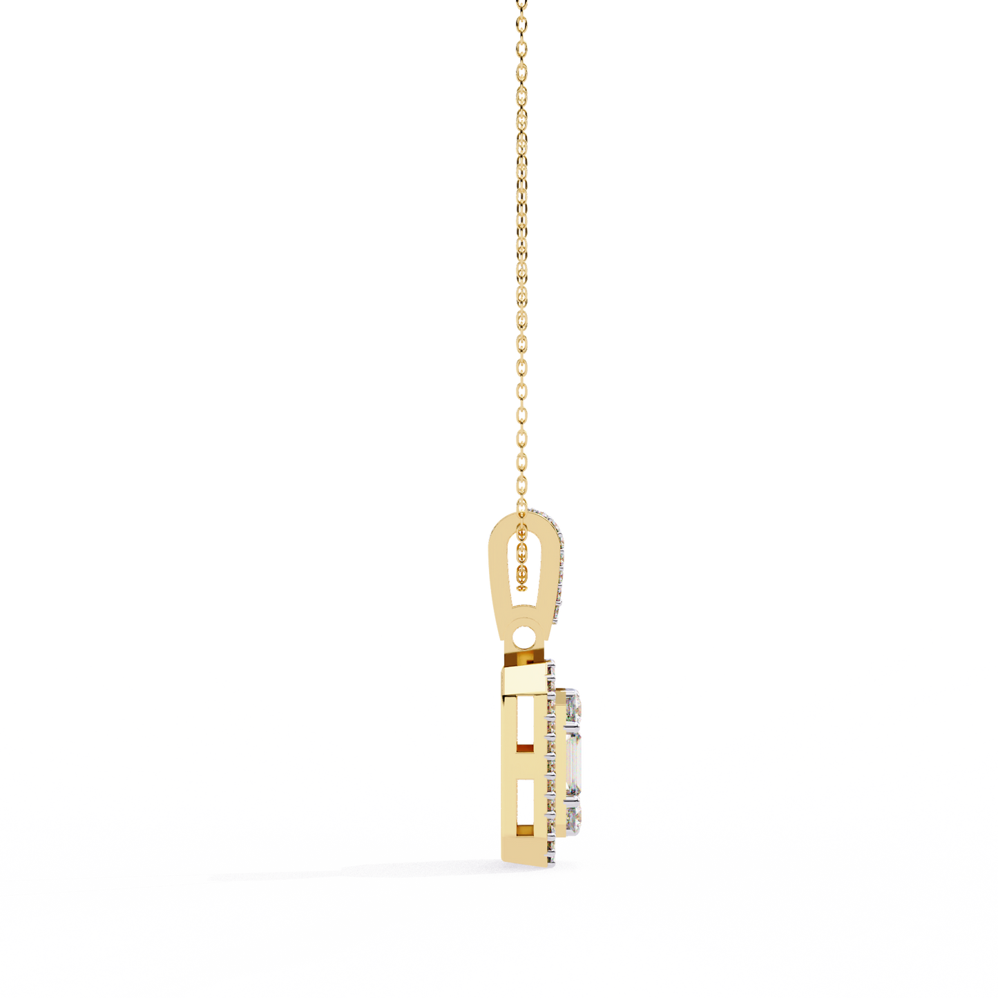 Gold Lab Grown Diamond Halo Pendant/CVD Diamond Pendant/Gold Diamond Pendant/1 Ct Diamond Pendant/Solitaire Diamond Pendant/Anniversary Gift For Her/igi Certified/Ethical Diamond/Silver Pendant/Gold Pendant/CVD Diamond Pendant/EF Color Diamond/VS Clarity Diamond/Manmade Diamond/Lab Grown Diamond/Pendant Necklace/Round Cut Diamond/Pendant/Baguette Cut Diamond