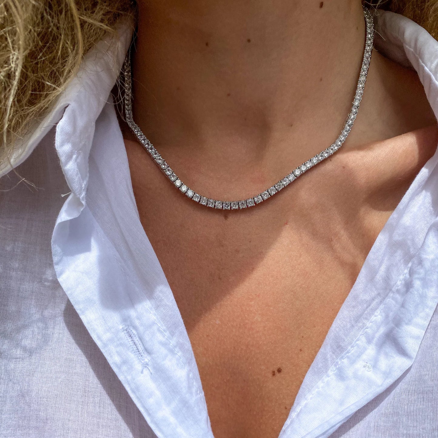 The Riviera Necklace/Gold Diamond Necklace/3 CTW Diamond Pendant/Solitaire Diamond Pendant/Anniversary Gift For Her/igi Certified/Ethical Diamond/Silver Pendant/Gold Necklace/F Color Diamond/VS Clarity Diamond/Manmade Diamond/Lab Grown Diamond/Pendant Necklace/Round Cut Diamond/Necklace