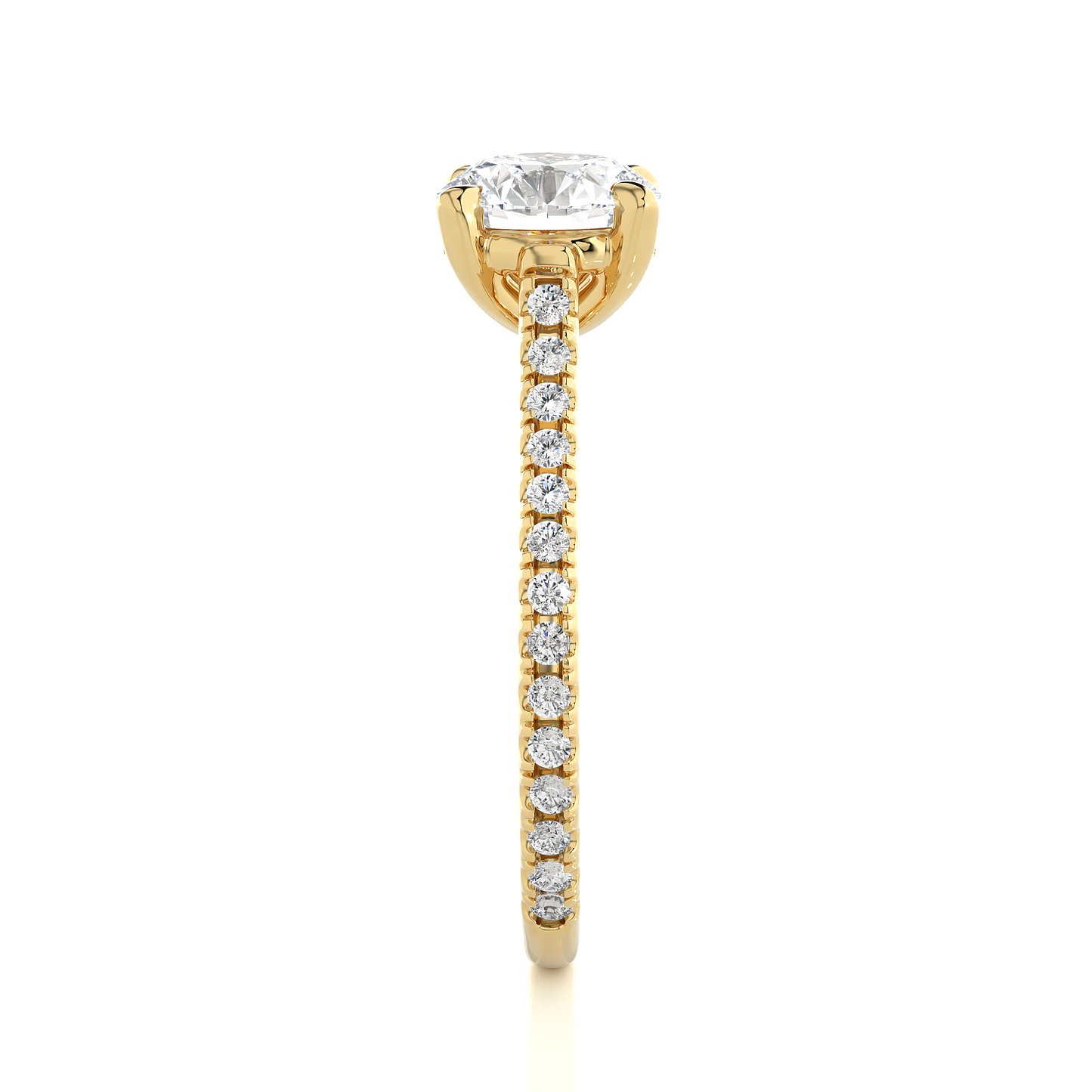 1.75 Ct Round Cut E/VS1 Lab Grown Diamond Gold Engagement Ring/Wedding Ring/E Color/VS Clarity/1 Ct Diamond Ring/CVD Diamond Ring/Round Cut Diamond/Round Diamond Side Stone/Prong Set/Pave Set/10k Gold/14k Gold/18k Gold/Yellow Gold/White Gold/Rose Gold/Anniversary Gift