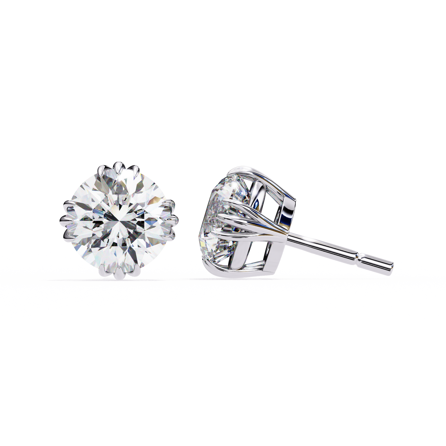 1.4 Ct Round Cut Lab Grown Diamond Stud Gold Earring/Gold CVD Diamond Earring/Anniversary Gift/Solitaire Diamond Stud Earring/1 Ct Diamond Earring/Prong Setting/igi Certified/Stud Earring/Ethical Diamond/Silver Earring/Gold Earring/CVD Diamond Earring/F Color Diamond/VS Clarity Diamond/Manmade Diamond/Lab Grown Diamond/Round Cut Diamond