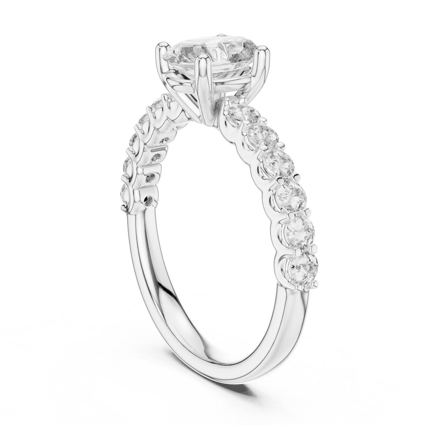 Oval Lab Grown Diamond Engagement Ring in 14K Yellow Gold