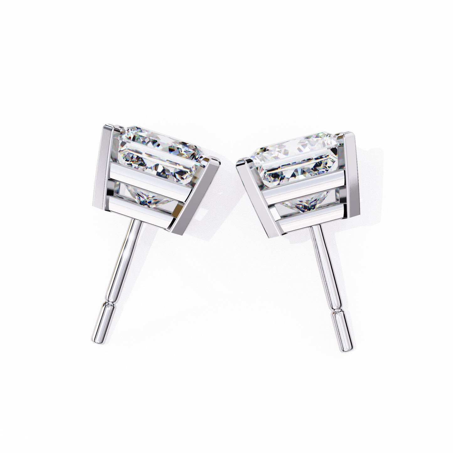 1.52 Ct Princess Cut Lab Grown Diamond Yellow Gold Stud Earring/Gold CVD Diamond Earring/Anniversary Gift/Solitaire Diamond Stud Earring/1 Ct Diamond Earring/Prong Setting/igi Certified/Stud Earring/Ethical Diamond/Silver Earring/Gold Earring/CVD Diamond Earring/F Color Diamond/VS Clarity Diamond/Manmade Diamond/Lab Grown Diamond/Princess Cut Diamond