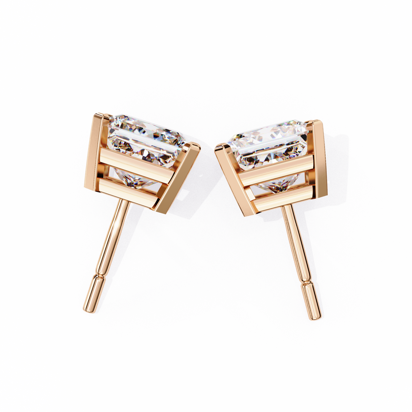 1.52 Ct Princess Cut Lab Grown Diamond Yellow Gold Stud Earring/Gold CVD Diamond Earring/Anniversary Gift/Solitaire Diamond Stud Earring/1 Ct Diamond Earring/Prong Setting/igi Certified/Stud Earring/Ethical Diamond/Silver Earring/Gold Earring/CVD Diamond Earring/F Color Diamond/VS Clarity Diamond/Manmade Diamond/Lab Grown Diamond/Princess Cut Diamond
