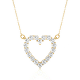 Mini Heart Necklace/Gold Diamond Pendant/1 Ct Diamond Pendant/Solitaire Diamond Pendant/Anniversary Gift For Her/igi Certified/Ethical Diamond/Silver Pendant/Gold Pendant/F Color Diamond/VS Clarity Diamond/Manmade Diamond/Lab Grown Diamond/Pendant Necklace/Round Cut Diamond/Pendant