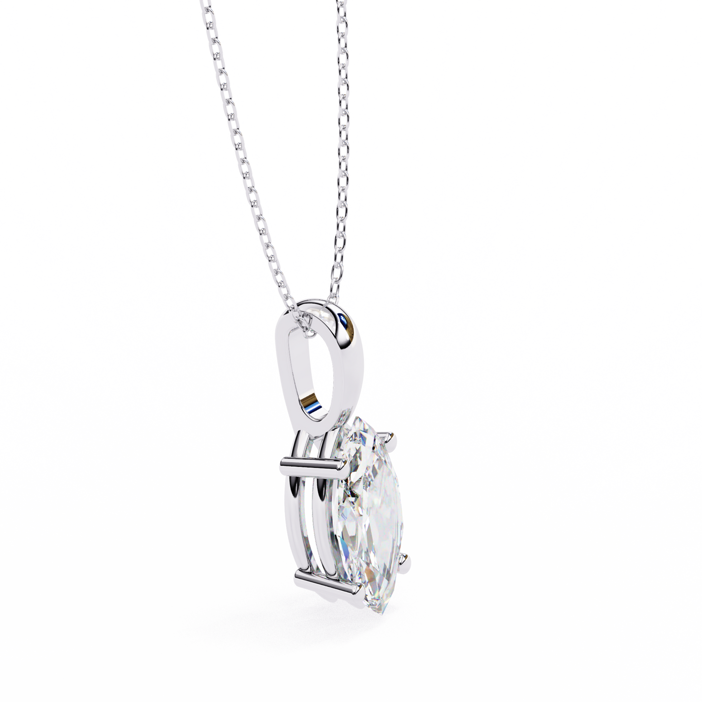 1.15 CT Marquise Cut Lab Grown Diamond Four Prong Pendant/CVD Diamond Pendant/Gold Diamond Pendant/1 Ct Diamond Pendant/Solitaire Diamond Pendant/Anniversary Gift For Her/igi Certified/Ethical Diamond/Silver Pendant/Gold Pendant/CVD Diamond Pendant/E Color Diamond/VS Clarity Diamond/Manmade Diamond/Lab Grown Diamond/Pendant Necklace/Marquise Cut Diamond/Pendant