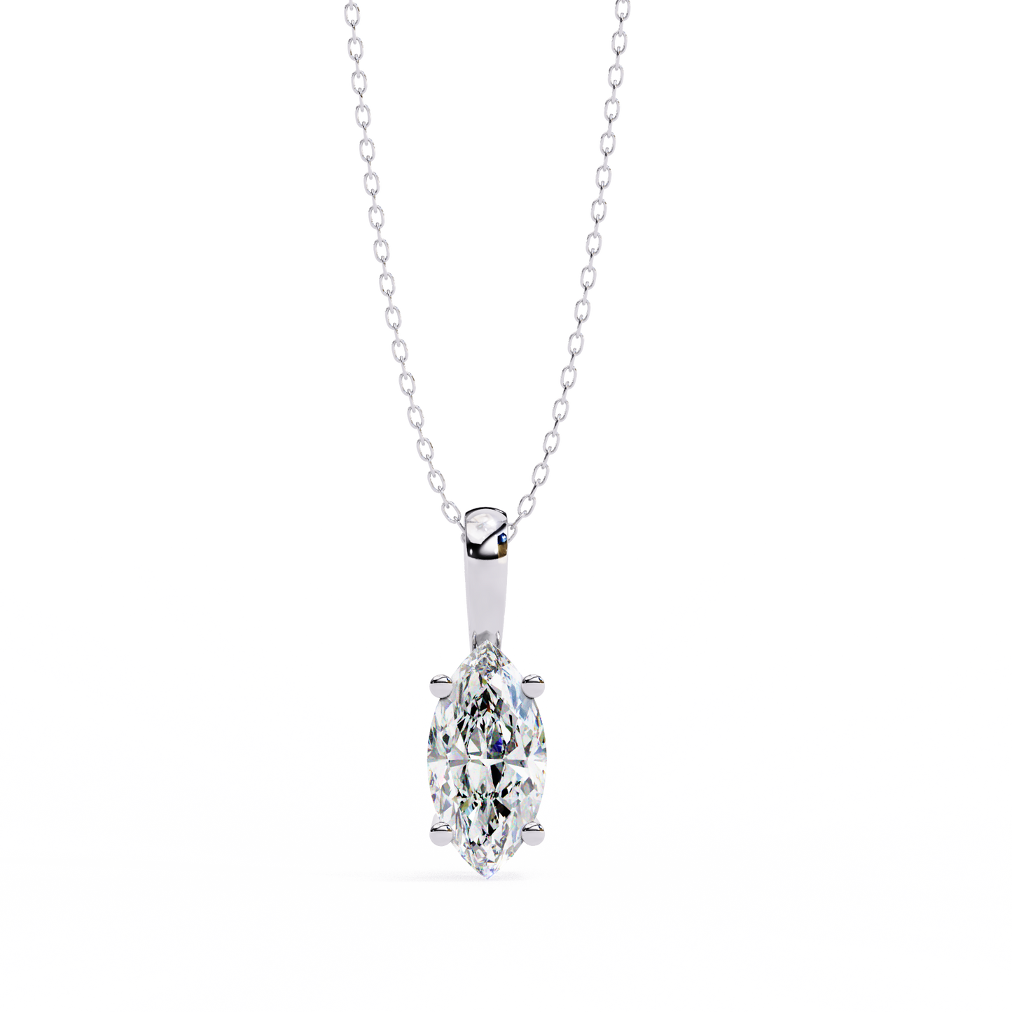 1.15 CT Marquise Cut Lab Grown Diamond Four Prong Pendant/CVD Diamond Pendant/Gold Diamond Pendant/1 Ct Diamond Pendant/Solitaire Diamond Pendant/Anniversary Gift For Her/igi Certified/Ethical Diamond/Silver Pendant/Gold Pendant/CVD Diamond Pendant/E Color Diamond/VS Clarity Diamond/Manmade Diamond/Lab Grown Diamond/Pendant Necklace/Marquise Cut Diamond/Pendant