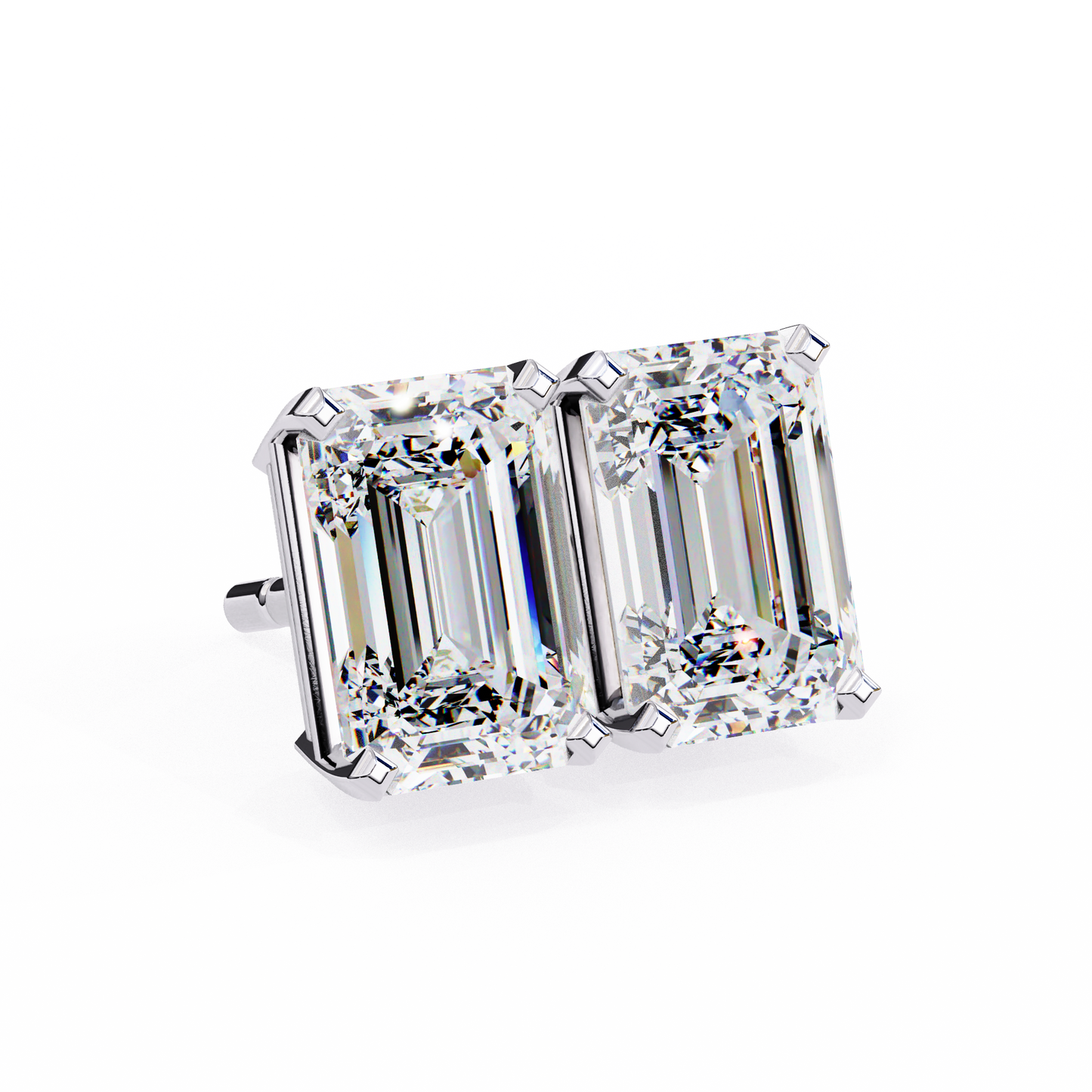 1.2 Ct Emerald Cut Lab Grown Diamond Gold Stud Earring/Gold CVD Diamond Earring/Anniversary Gift/Solitaire Diamond Stud Earring/1 Ct Diamond Earring/Prong Setting/igi Certified/Stud Earring/Ethical Diamond/Silver Earring/Gold Earring/CVD Diamond Earring/F Color Diamond/VS Clarity Diamond/Manmade Diamond/Lab Grown Diamond/Emerald Cut Diamond
