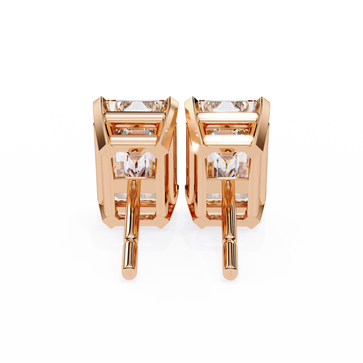 1.2 Ct Emerald Cut Lab Grown Diamond Gold Stud Earring/Gold CVD Diamond Earring/Anniversary Gift/Solitaire Diamond Stud Earring/1 Ct Diamond Earring/Prong Setting/igi Certified/Stud Earring/Ethical Diamond/Silver Earring/Gold Earring/CVD Diamond Earring/F Color Diamond/VS Clarity Diamond/Manmade Diamond/Lab Grown Diamond/Emerald Cut Diamond