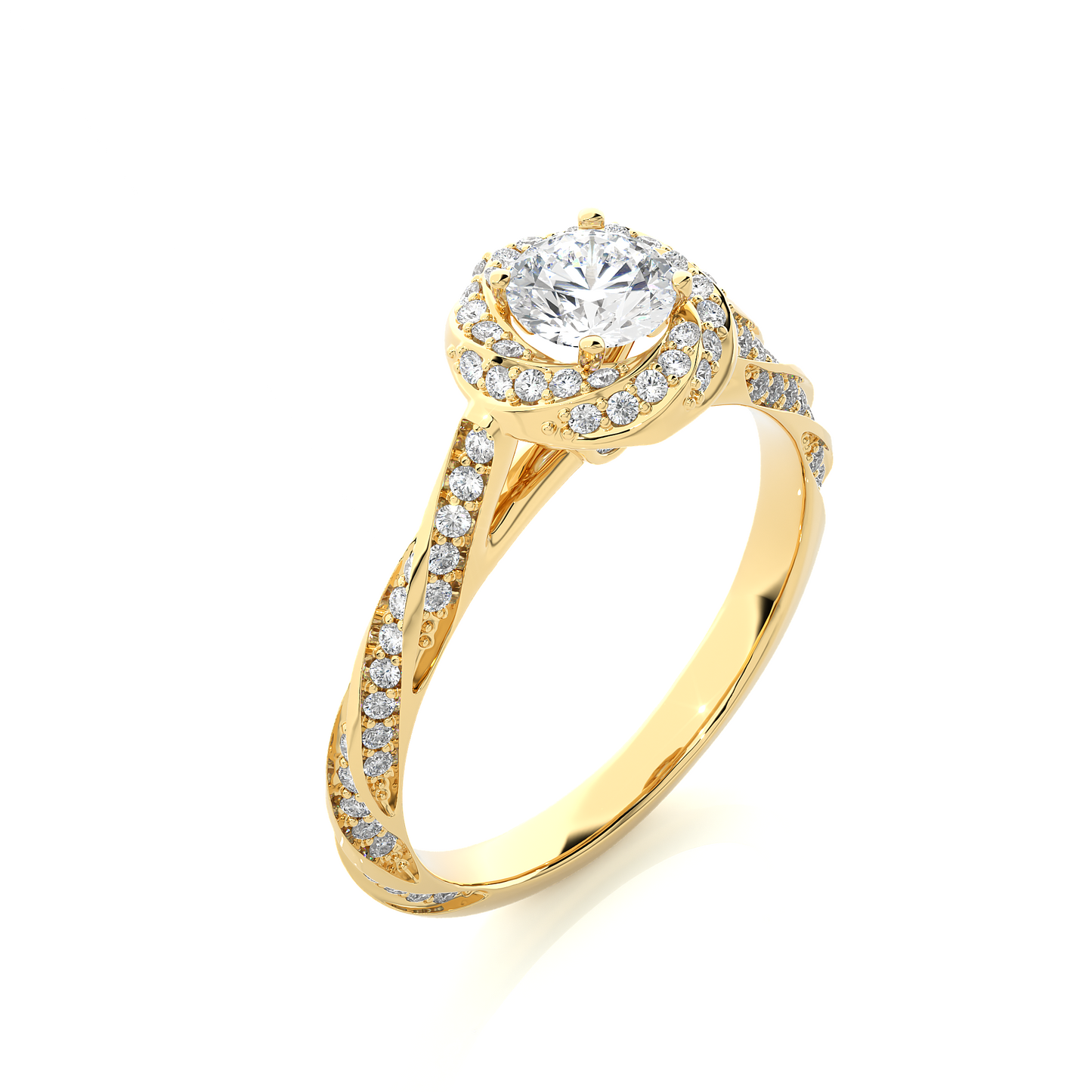 1.03 Ct Round Cut E-VS2 Lab Grown Diamond Halo Engagement Ring/Wedding Ring/E Color/VS Clarity/1 Ct Diamond Ring/CVD Diamond Ring/Round Cut Diamond/Round Diamond Side Stone/Prong Set/Pave Set/Halo Set/10k Gold/14k Gold/18k Gold/Yellow Gold/White Gold/Rose Gold/Anniversary Gift