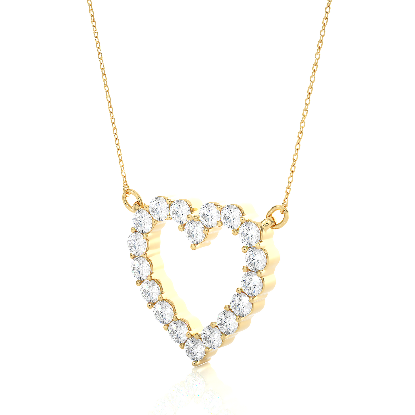 Mini Heart Necklace/Gold Diamond Pendant/1 Ct Diamond Pendant/Solitaire Diamond Pendant/Anniversary Gift For Her/igi Certified/Ethical Diamond/Silver Pendant/Gold Pendant/F Color Diamond/VS Clarity Diamond/Manmade Diamond/Lab Grown Diamond/Pendant Necklace/Round Cut Diamond/Pendant