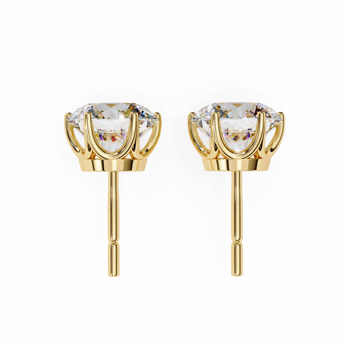 1.28 Ct Round Cut Lab Grown Diamond Rose Gold Stud Earring/Gold CVD Diamond Earring/Anniversary Gift/Solitaire Diamond Stud Earring/1 Ct Diamond Earring/Prong Setting/igi Certified/Stud Earring/Ethical Diamond/Silver Earring/Gold Earring/CVD Diamond Earring/E Color Diamond/VS Clarity Diamond/Manmade Diamond/Lab Grown Diamond/Round Cut Diamond