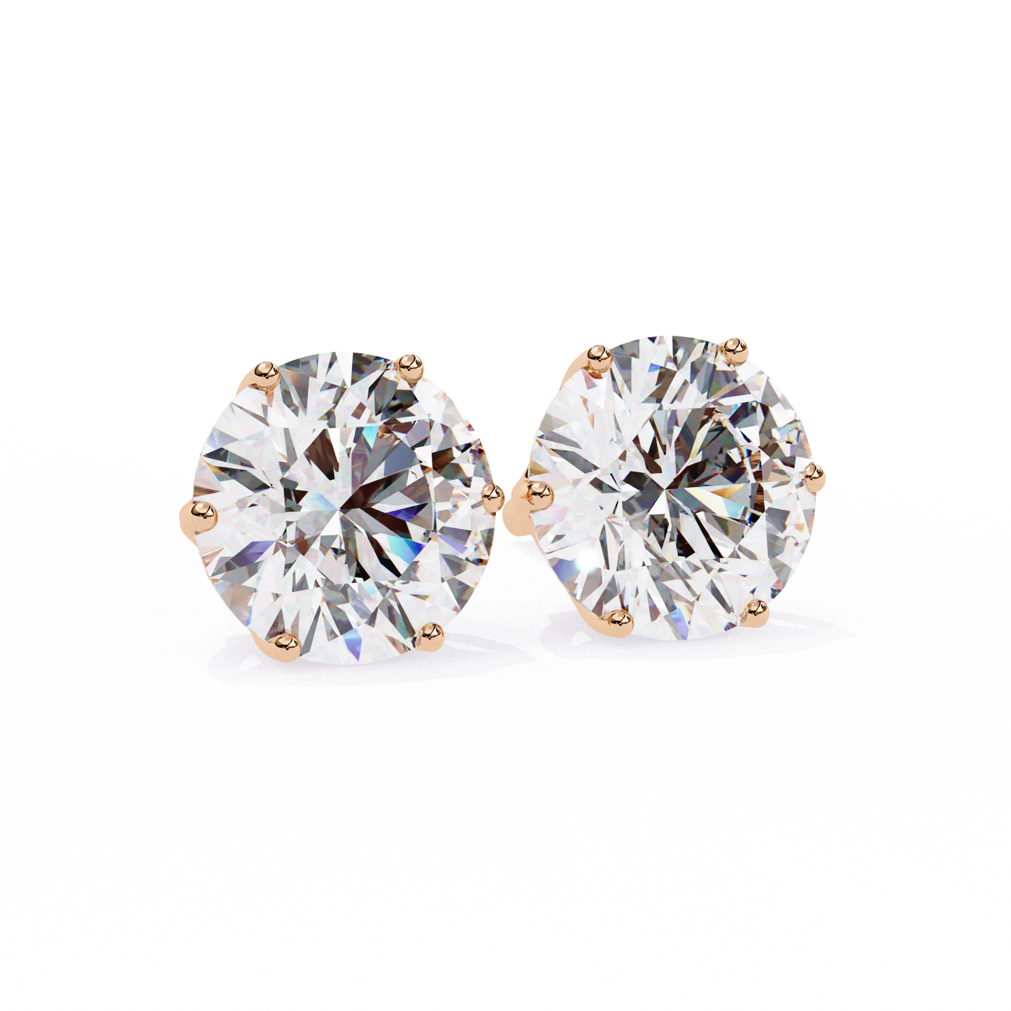 1.28 Ct Round Cut Lab Grown Diamond Rose Gold Stud Earring/Gold CVD Diamond Earring/Anniversary Gift/Solitaire Diamond Stud Earring/1 Ct Diamond Earring/Prong Setting/igi Certified/Stud Earring/Ethical Diamond/Silver Earring/Gold Earring/CVD Diamond Earring/E Color Diamond/VS Clarity Diamond/Manmade Diamond/Lab Grown Diamond/Round Cut Diamond