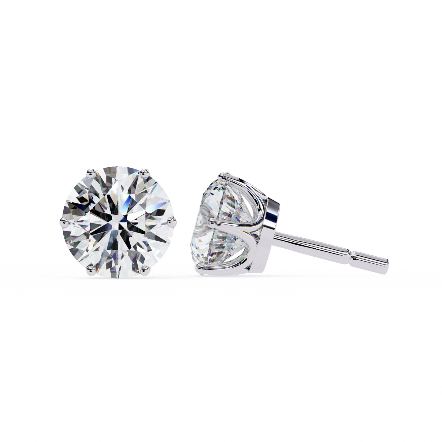 1.28 Ct Round Cut Lab Grown Diamond Rose Gold Stud Earring/Gold CVD Diamond Earring/Anniversary Gift/Solitaire Diamond Stud Earring/1 Ct Diamond Earring/Prong Setting/igi Certified/Stud Earring/Ethical Diamond/Silver Earring/Gold Earring/CVD Diamond Earring/E Color Diamond/VS Clarity Diamond/Manmade Diamond/Lab Grown Diamond/Round Cut Diamond