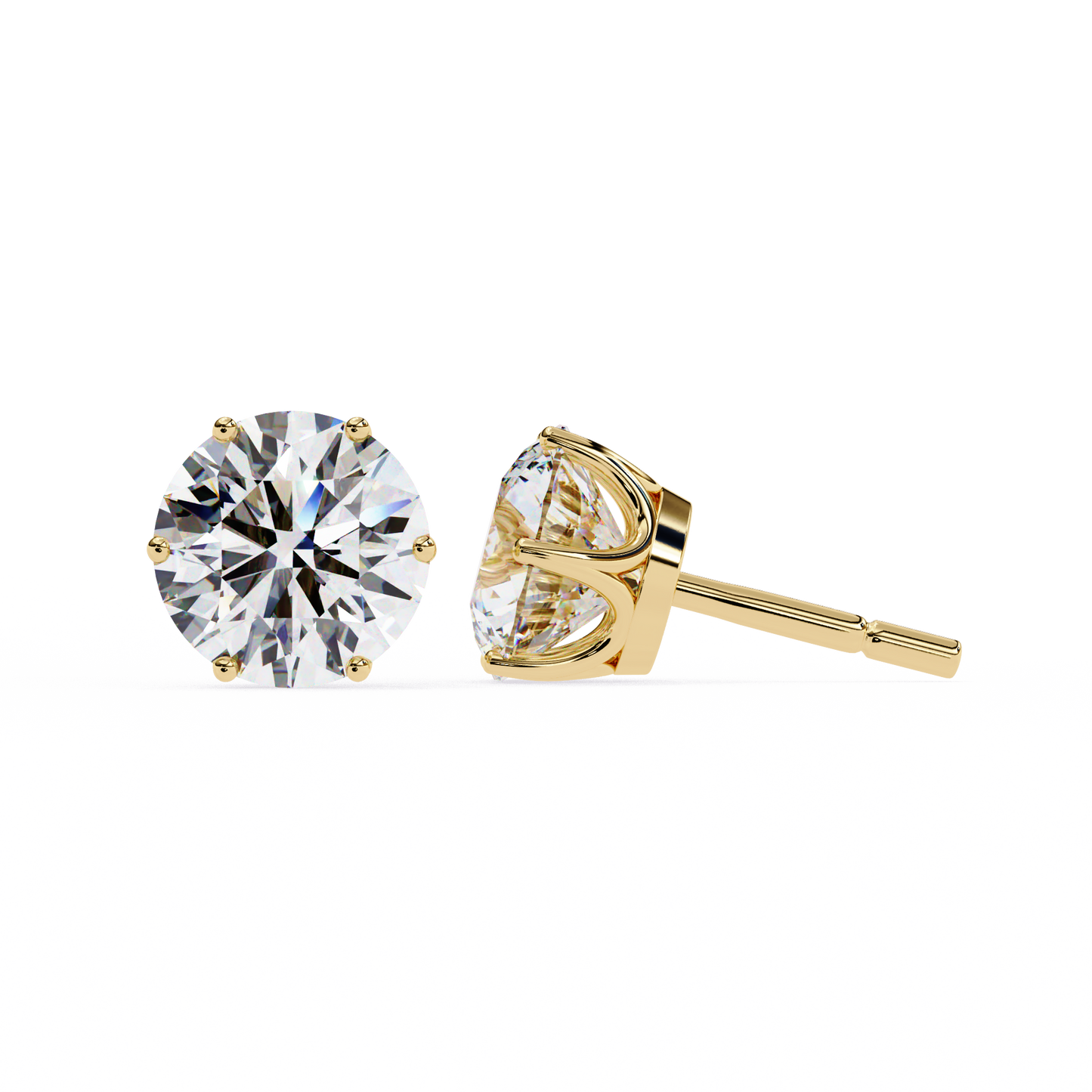 1.28 Ct Round Cut Lab Grown Diamond Rose Gold Stud Earring/Gold CVD Diamond Earring/Anniversary Gift/Solitaire Diamond Stud Earring/1 Ct Diamond Earring/Prong Setting/igi Certified/Stud Earring/Ethical Diamond/Silver Earring/Gold Earring/CVD Diamond Earring/E Color Diamond/VS Clarity Diamond/Manmade Diamond/Lab Grown Diamond/Round Cut Diamond