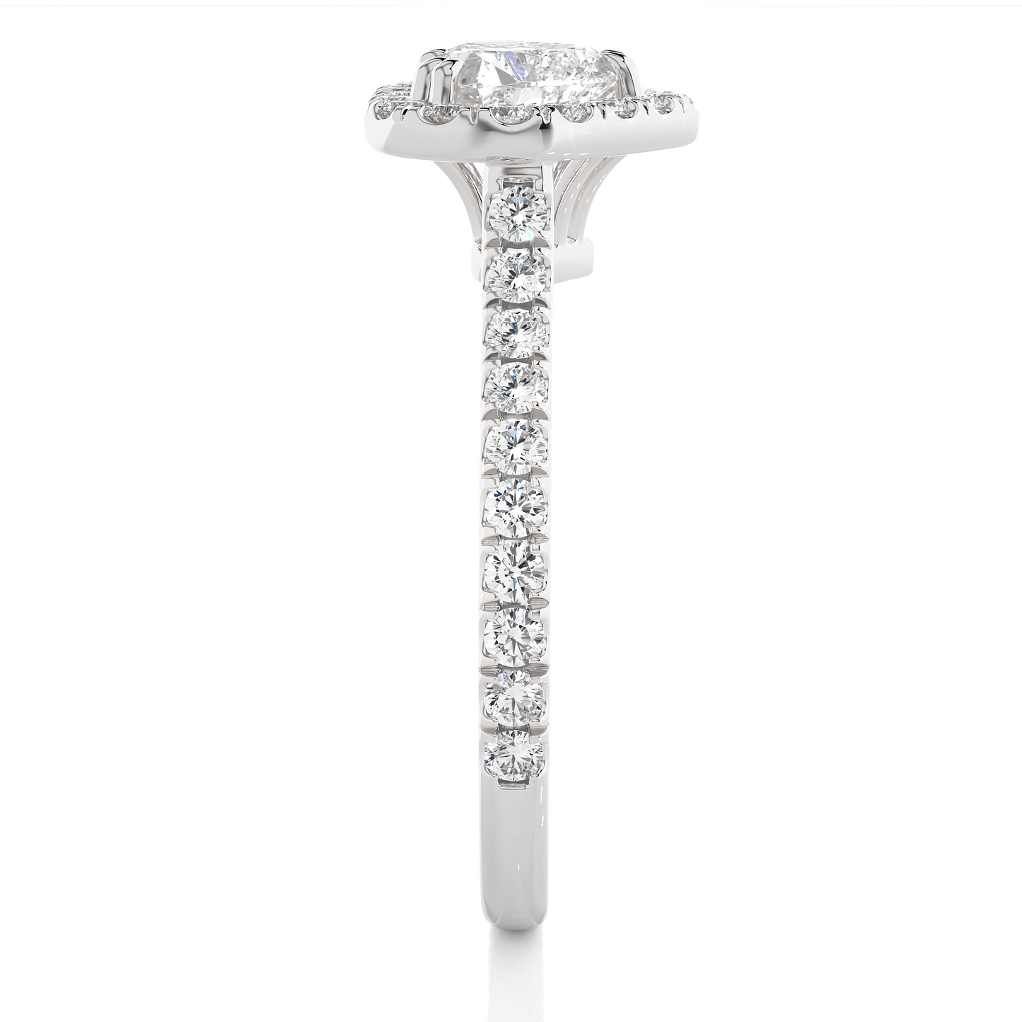 1.32 Ct Heart Cut F-VS2 Lab Grown Diamond Cathedral Engagement Ring/Wedding Ring/F Color/VS Clarity/1 Ct Diamond Ring/CVD Diamond Ring/Heart Cut Diamond/Round Diamond Side Stone/Prong Set/Pave Set/Halo Set/10k Gold/14k Gold/18k Gold/Yellow Gold/White Gold/Rose Gold/Anniversary Gift