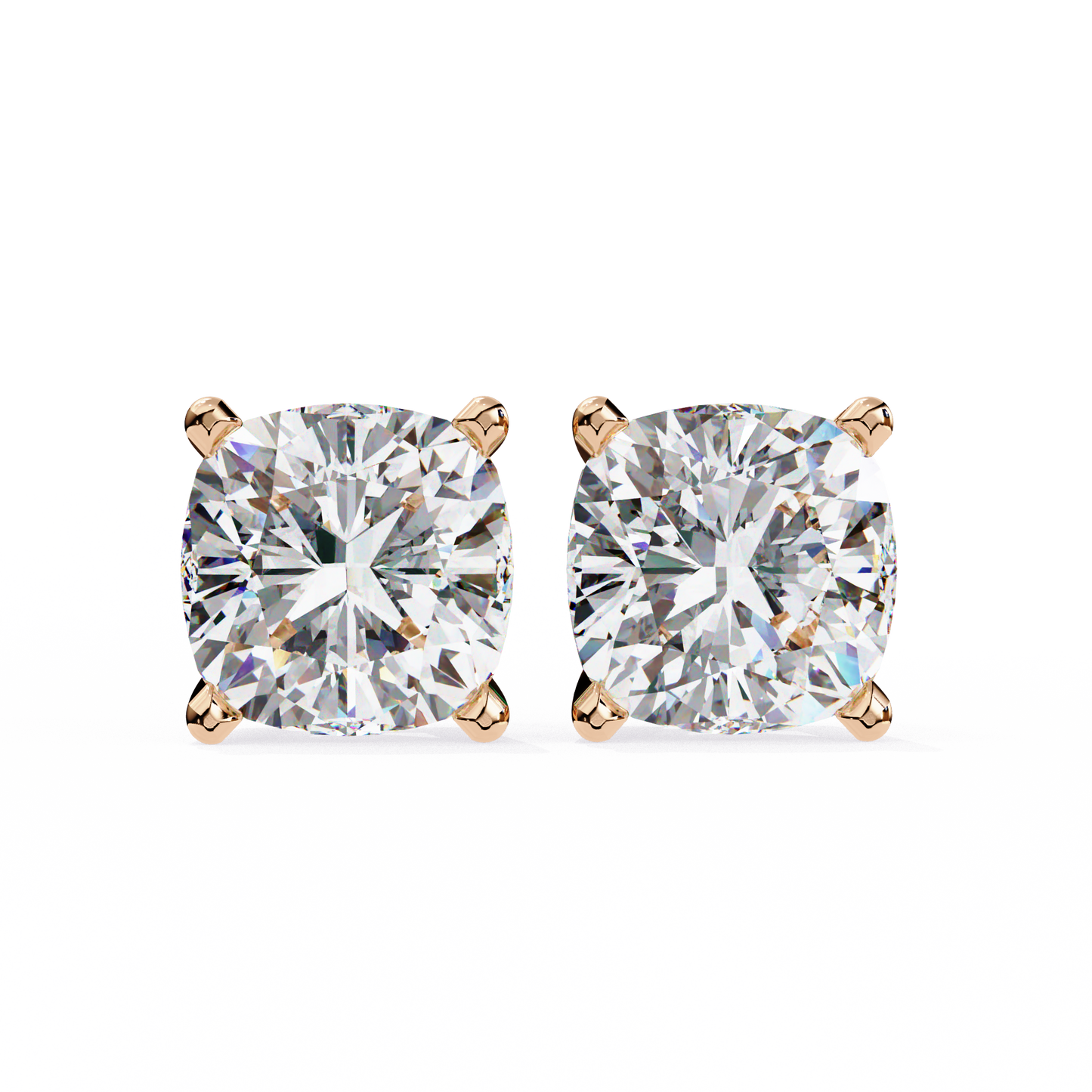 1.17 Ct Cushion Cut Lab Grown Diamond Prong Stud Earring/Gold CVD Diamond Earring/Anniversary Gift/Solitaire Diamond Stud Earring/1 Ct Diamond Earring/Prong Setting/igi Certified/Stud Earring/Ethical Diamond/Silver Earring/Gold Earring/CVD Diamond Earring/E Color Diamond/VS Clarity Diamond/Manmade Diamond/Lab Grown Diamond/Cushion Cut Diamond