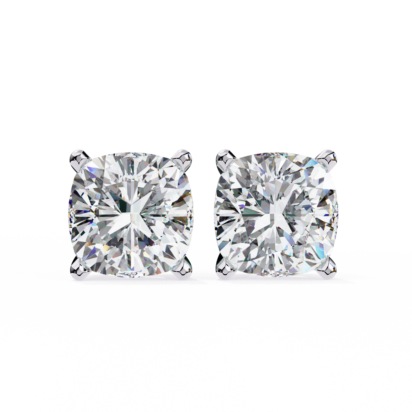 1.17 Ct Cushion Cut Lab Grown Diamond Prong Stud Earring/Gold CVD Diamond Earring/Anniversary Gift/Solitaire Diamond Stud Earring/1 Ct Diamond Earring/Prong Setting/igi Certified/Stud Earring/Ethical Diamond/Silver Earring/Gold Earring/CVD Diamond Earring/E Color Diamond/VS Clarity Diamond/Manmade Diamond/Lab Grown Diamond/Cushion Cut Diamond