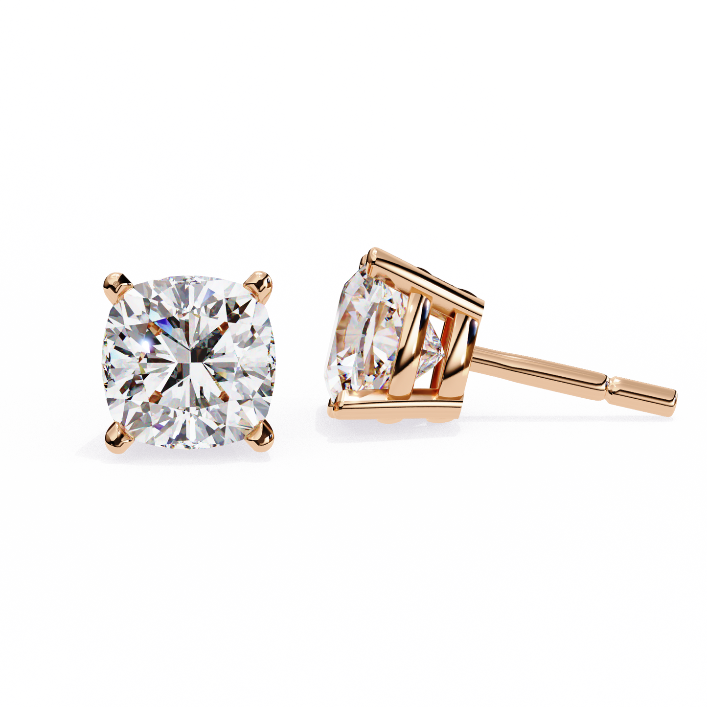 1.17 Ct Cushion Cut Lab Grown Diamond Prong Stud Earring/Gold CVD Diamond Earring/Anniversary Gift/Solitaire Diamond Stud Earring/1 Ct Diamond Earring/Prong Setting/igi Certified/Stud Earring/Ethical Diamond/Silver Earring/Gold Earring/CVD Diamond Earring/E Color Diamond/VS Clarity Diamond/Manmade Diamond/Lab Grown Diamond/Cushion Cut Diamond