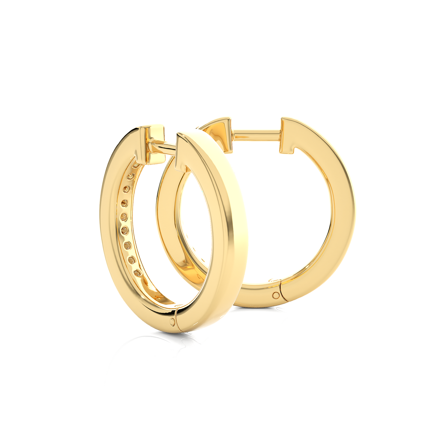 Mini-Hoop Earrings/Round Stone Earrings/Gold CVD Diamond Earring/Anniversary Gift/Solitaire Diamond Stud Earring/1 Ct Diamond Earring/Prong Setting/igi Certified/Stud Earring/Ethical Diamond/Silver Earring/Gold Earring/CVD Diamond Earring/E Color Diamond/VS Clarity Diamond/Manmade Diamond/Lab Grown Diamond/Round Cut Diamond