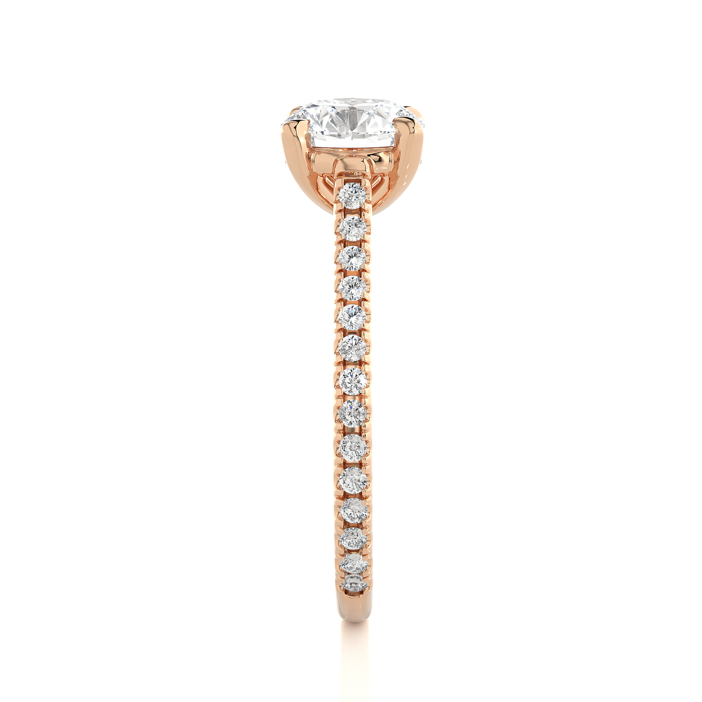 1.75 Ct Round Cut E/VS1 Lab Grown Diamond Gold Engagement Ring/Wedding Ring/E Color/VS Clarity/1 Ct Diamond Ring/CVD Diamond Ring/Round Cut Diamond/Round Diamond Side Stone/Prong Set/Pave Set/10k Gold/14k Gold/18k Gold/Yellow Gold/White Gold/Rose Gold/Anniversary Gift