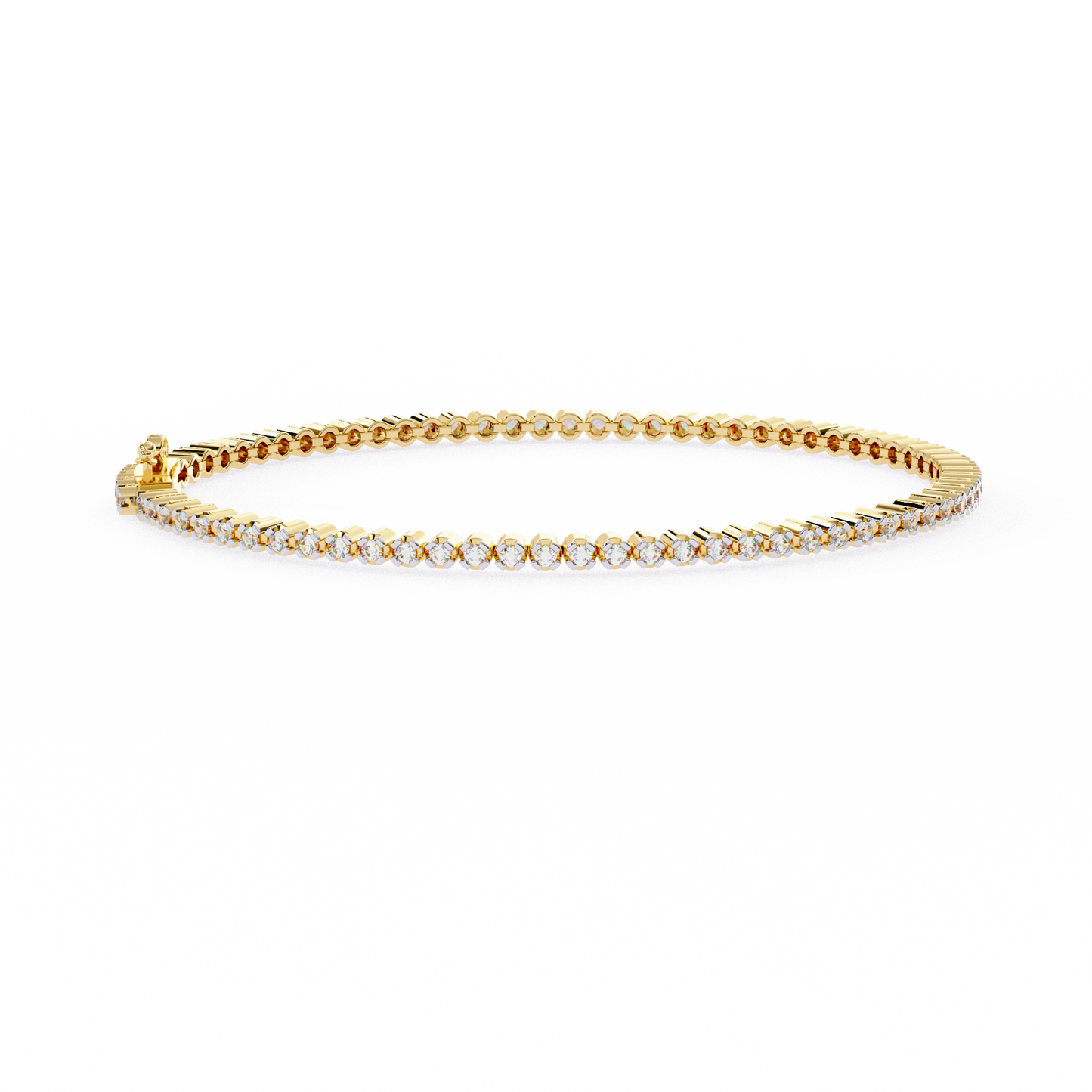 2.26 CTW Round Cut Lab Grown Diamond Bezel Tennis Bracelet/Gold Diamond Bracelet/2 CTW Diamond Bracelet/Solitaire Diamond Bracelet/Anniversary Gift For Her/igi Certified/Ethical Diamond/Silver Bracelet/Gold Bracelet/EF Color Diamond/VS Clarity Diamond/Manmade Diamond/Lab Grown Diamond/Round Cut Diamond/Bracelet