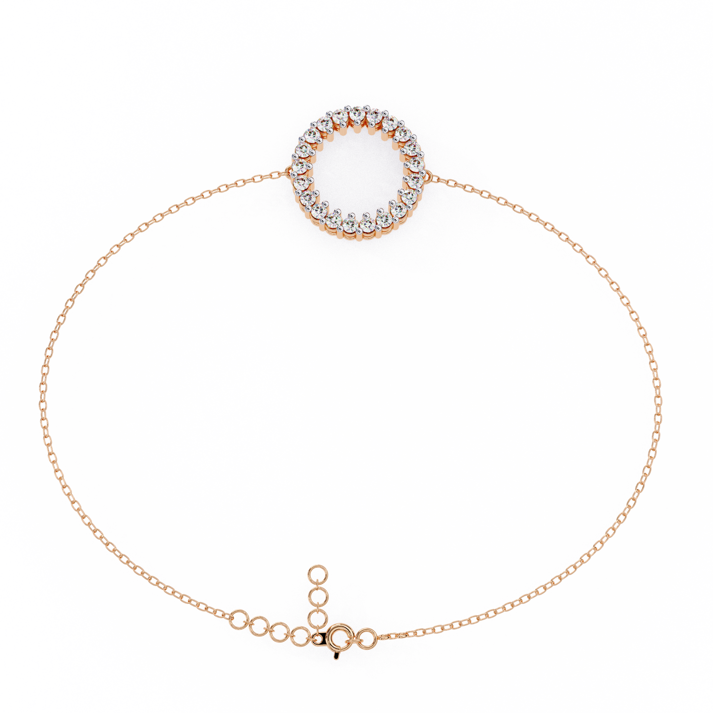 Circle Diamond Bracelet/Gold Diamond Bracelet/1 CTW Diamond Bracelet/Solitaire Diamond Bracelet/Anniversary Gift For Her/igi Certified/Ethical Diamond/Silver Bracelet/Gold Bracelet/EF Color Diamond/VS Clarity Diamond/Manmade Diamond/Lab Grown Diamond/Round Cut Diamond/Bracelet