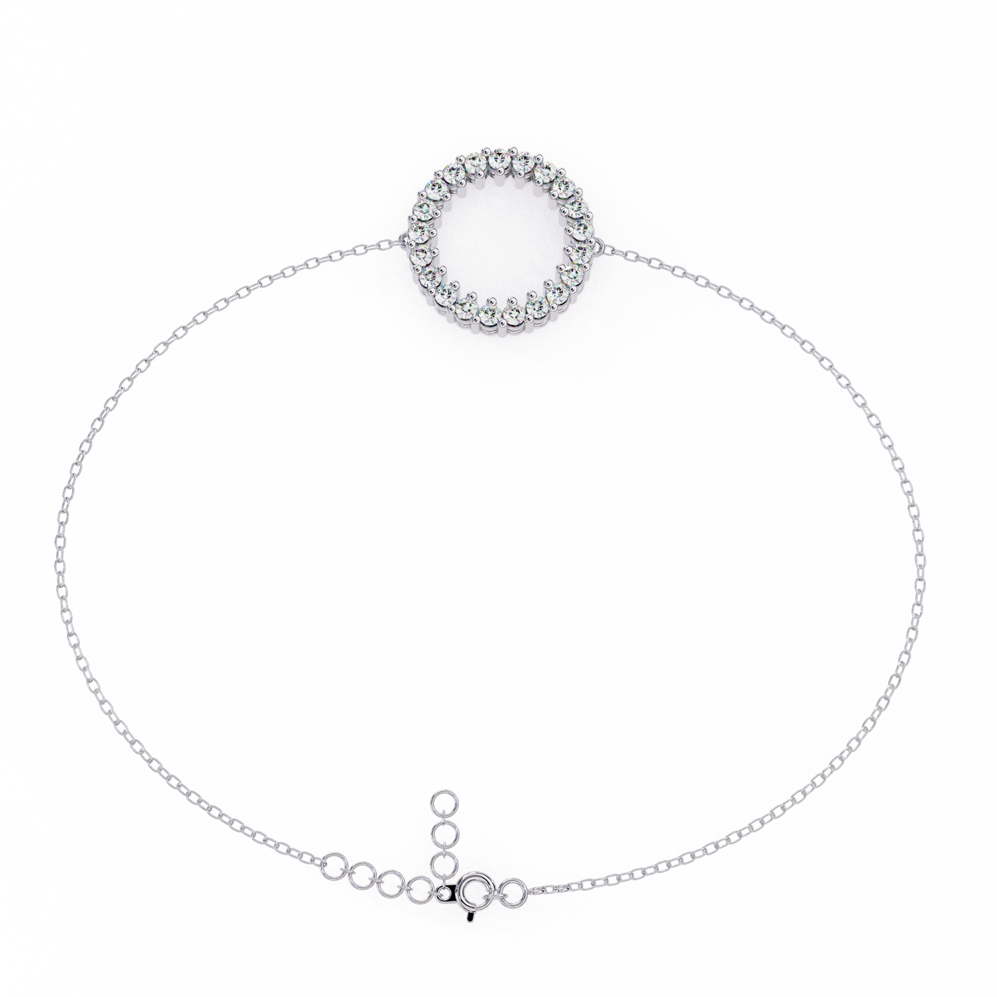 Circle Diamond Bracelet/Gold Diamond Bracelet/1 CTW Diamond Bracelet/Solitaire Diamond Bracelet/Anniversary Gift For Her/igi Certified/Ethical Diamond/Silver Bracelet/Gold Bracelet/EF Color Diamond/VS Clarity Diamond/Manmade Diamond/Lab Grown Diamond/Round Cut Diamond/Bracelet