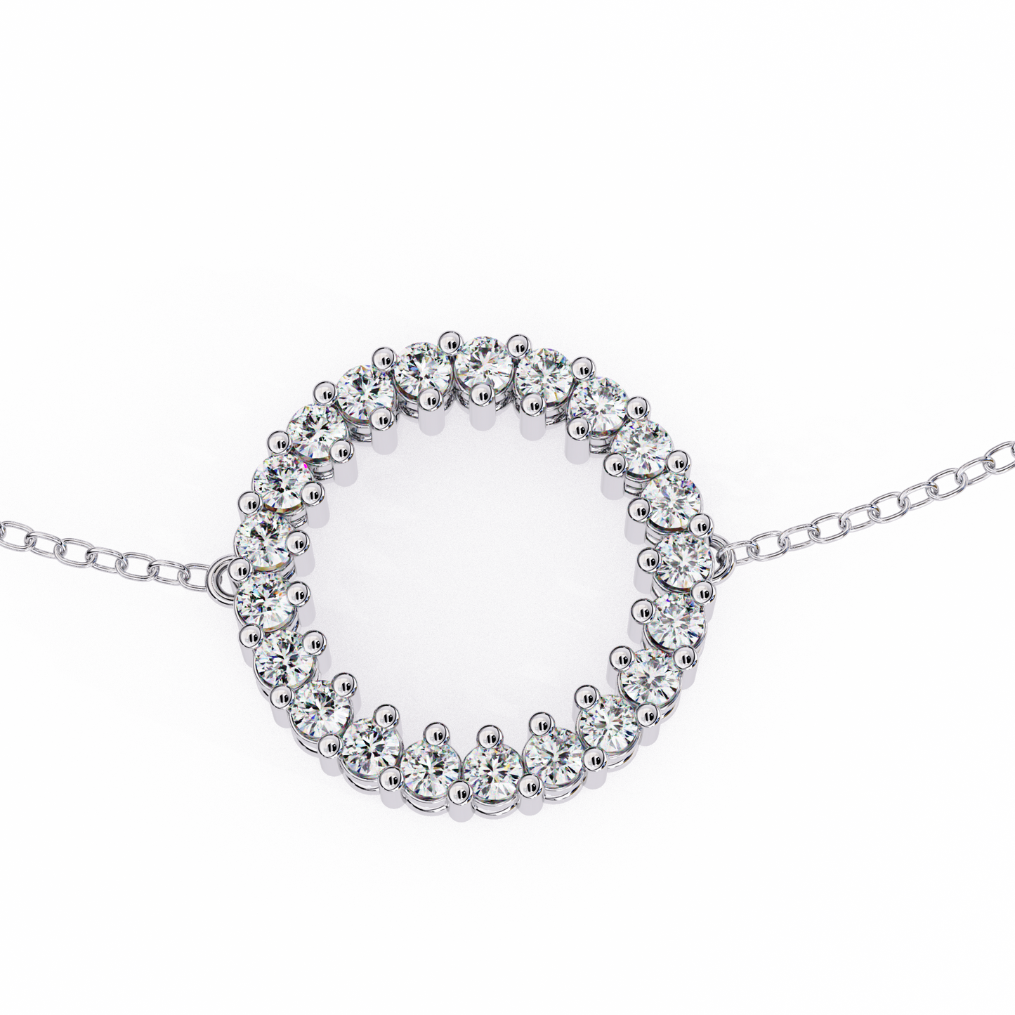 Circle Diamond Bracelet/Gold Diamond Bracelet/1 CTW Diamond Bracelet/Solitaire Diamond Bracelet/Anniversary Gift For Her/igi Certified/Ethical Diamond/Silver Bracelet/Gold Bracelet/EF Color Diamond/VS Clarity Diamond/Manmade Diamond/Lab Grown Diamond/Round Cut Diamond/Bracelet