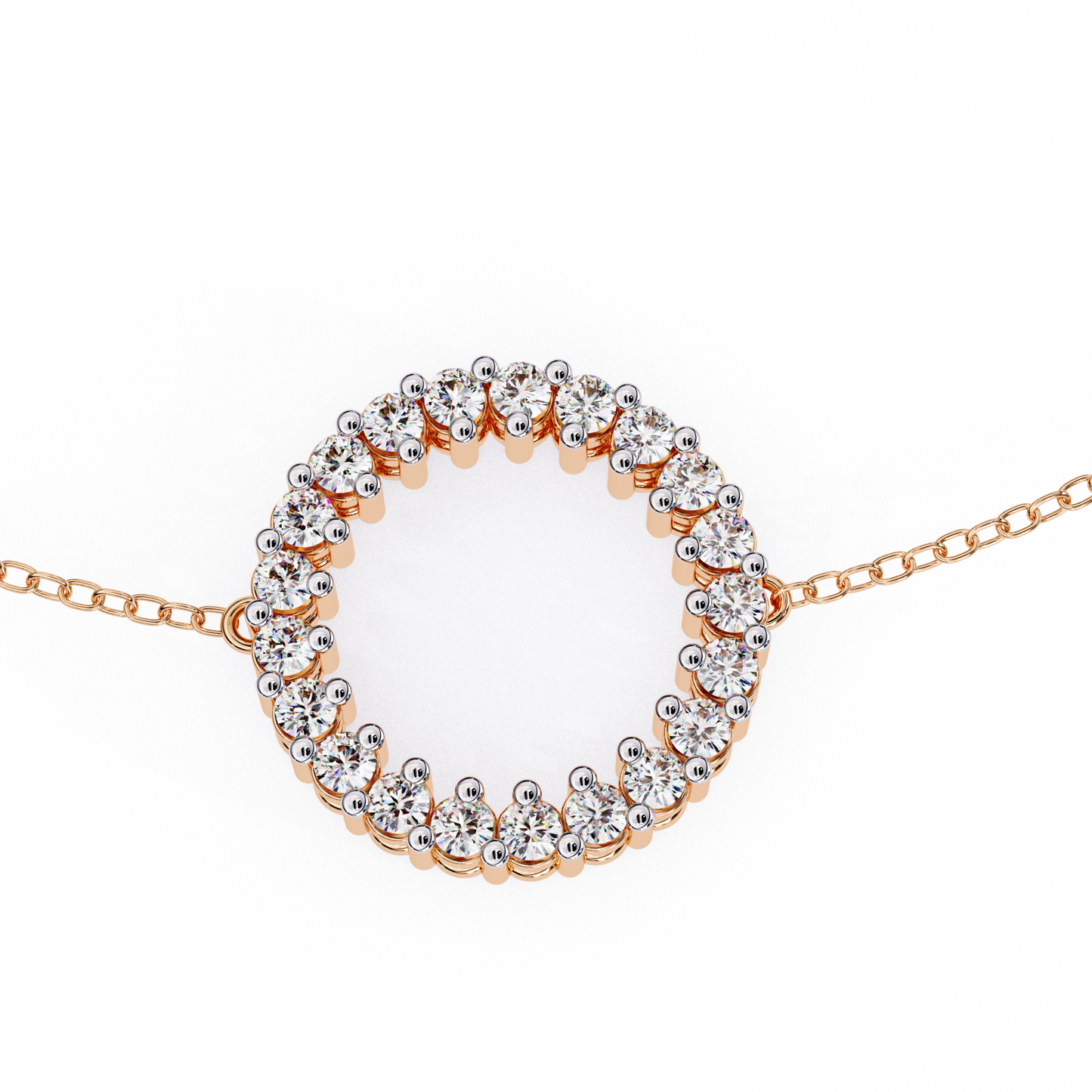 Circle Diamond Bracelet/Gold Diamond Bracelet/1 CTW Diamond Bracelet/Solitaire Diamond Bracelet/Anniversary Gift For Her/igi Certified/Ethical Diamond/Silver Bracelet/Gold Bracelet/EF Color Diamond/VS Clarity Diamond/Manmade Diamond/Lab Grown Diamond/Round Cut Diamond/Bracelet