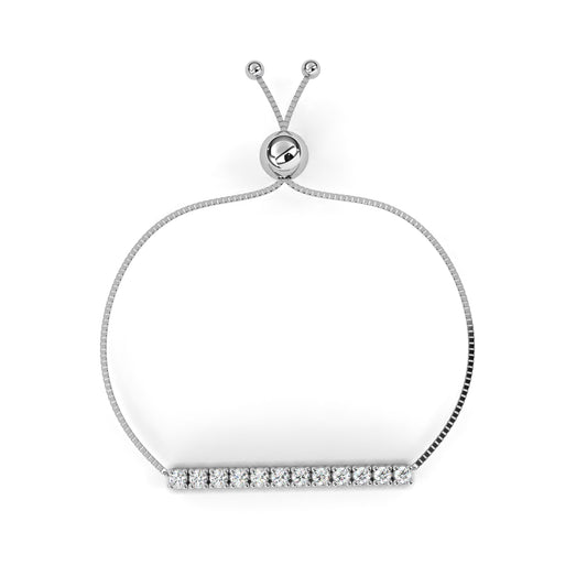 0.4 CTW Round Cut Lab Grown Diamond Pave Bracelet/Gold Diamond Bracelet/1 CTW Diamond Bracelet/Solitaire Diamond Bracelet/Anniversary Gift For Her/igi Certified/Ethical Diamond/Silver Bracelet/Gold Bracelet/EF Color Diamond/VS Clarity Diamond/Manmade Diamond/Lab Grown Diamond/Round Cut Diamond/Bracelet