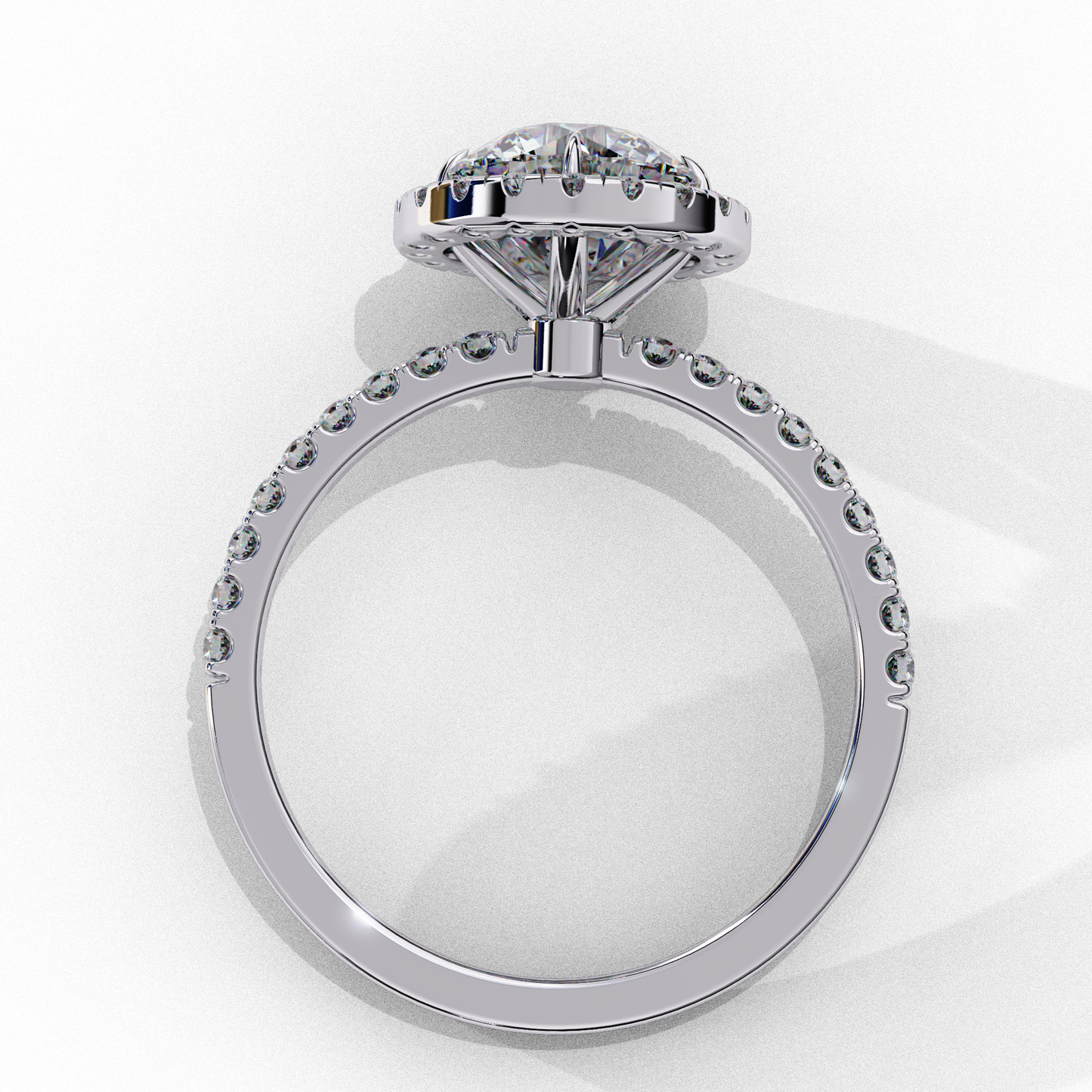 2.65 Ct Round Cut Lab Grown Diamond Halo Gold Engagement Ring/Wedding Ring/E Color/VS Clarity/2 Ct Diamond Ring/CVD Diamond Ring/Round Cut Diamond/Round Diamond Side Stone/Prong Set/Pave Set/Halo Set/10k Gold/14k Gold/18k Gold/Yellow Gold/White Gold/Rose Gold/Anniversary Gift