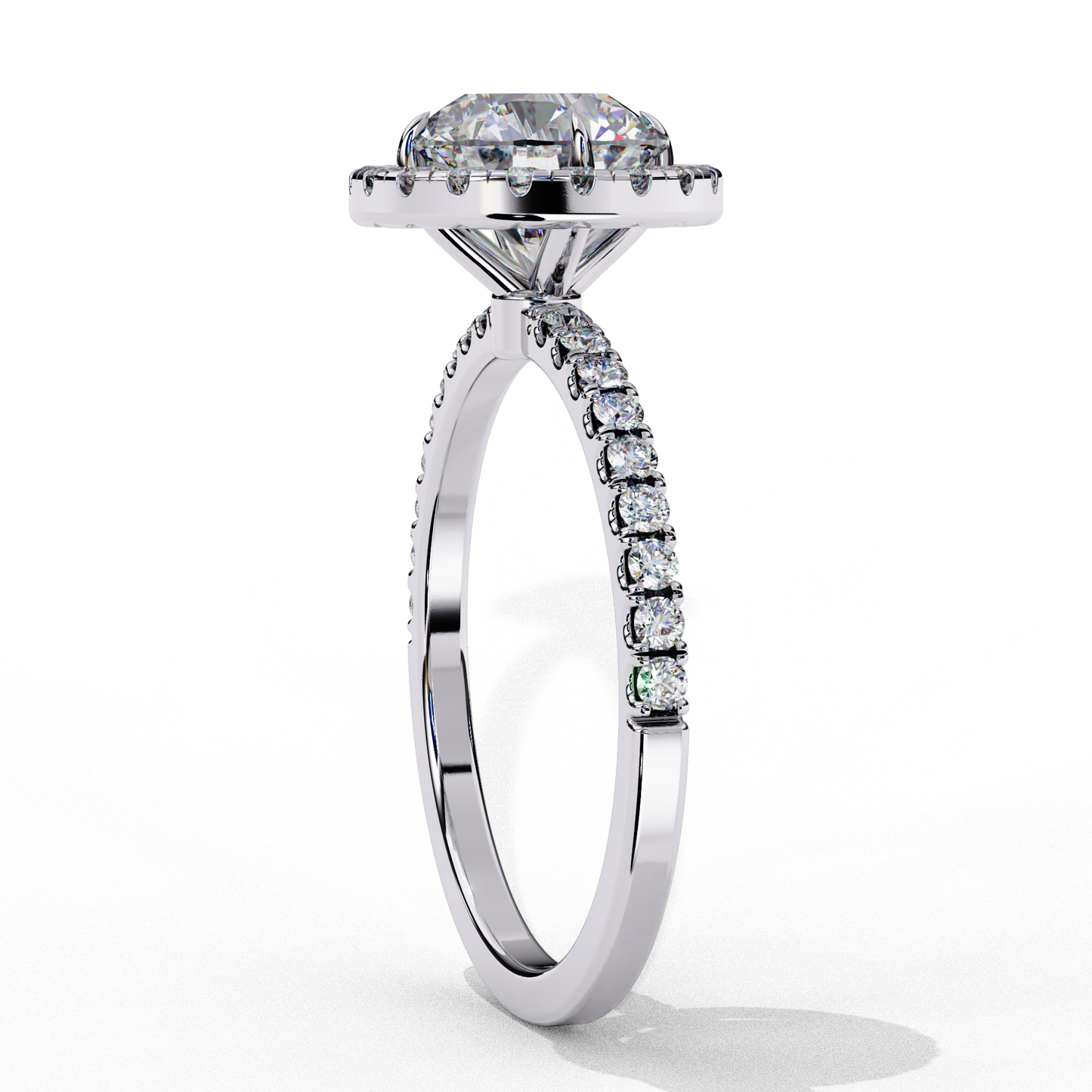 2.65 Ct Round Cut Lab Grown Diamond Halo Gold Engagement Ring/Wedding Ring/E Color/VS Clarity/2 Ct Diamond Ring/CVD Diamond Ring/Round Cut Diamond/Round Diamond Side Stone/Prong Set/Pave Set/Halo Set/10k Gold/14k Gold/18k Gold/Yellow Gold/White Gold/Rose Gold/Anniversary Gift