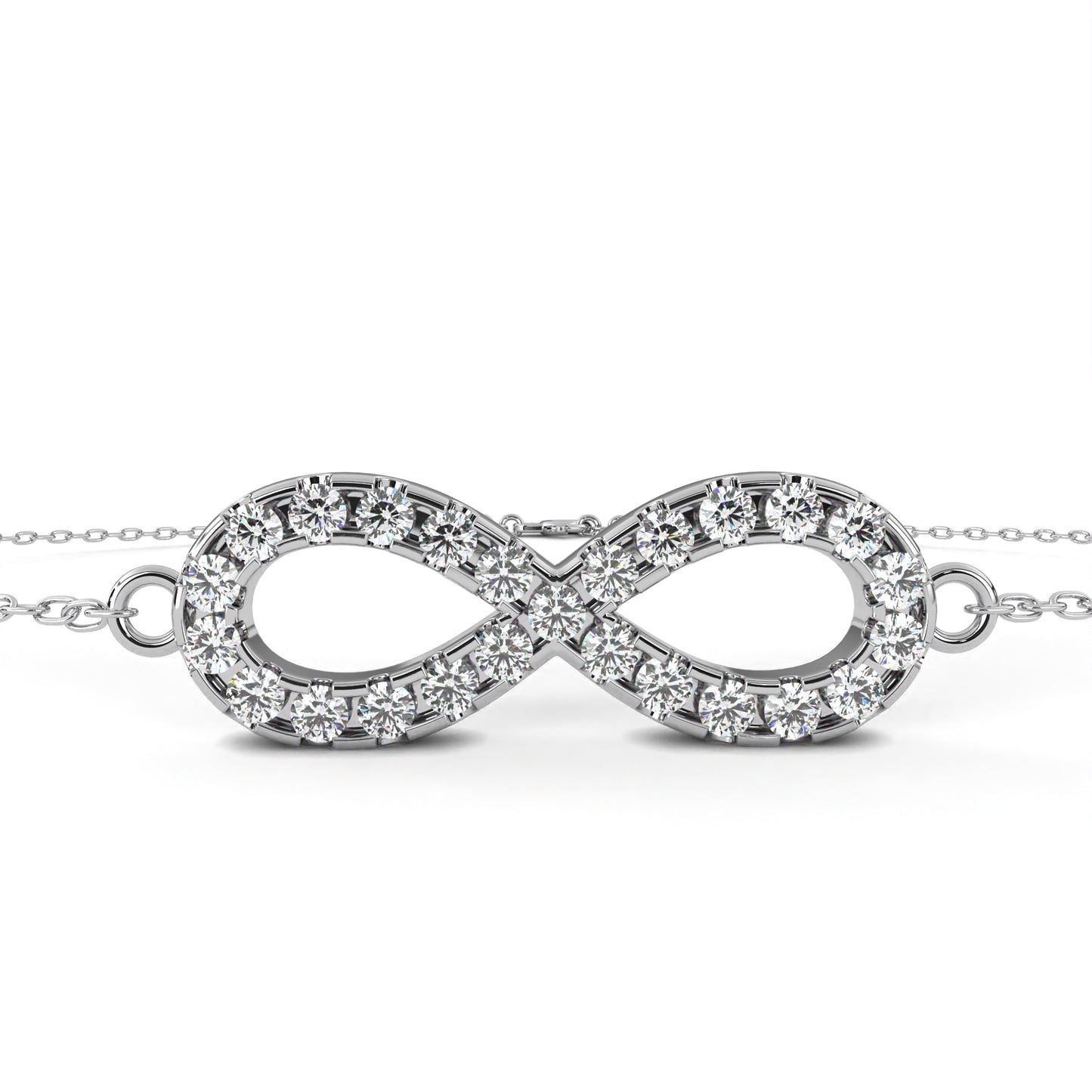 0.45 CTW Round Cut Lab Grown Diamond Pave Infinity Bracelet/Gold Diamond Bracelet/1 CTW Diamond Bracelet/Solitaire Diamond Bracelet/Anniversary Gift For Her/igi Certified/Ethical Diamond/Silver Bracelet/Gold Bracelet/EF Color Diamond/VS Clarity Diamond/Manmade Diamond/Lab Grown Diamond/Round Cut Diamond/Bracelet