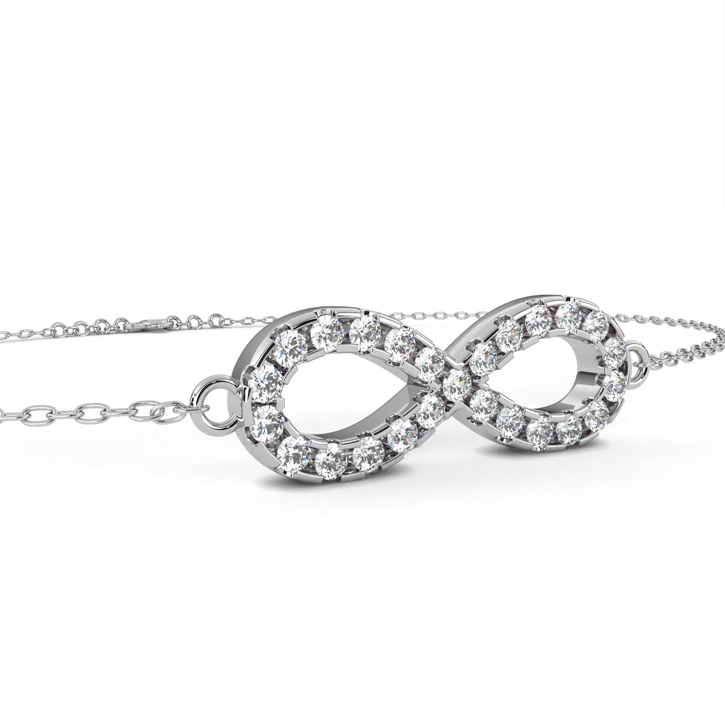0.45 CTW Round Cut Lab Grown Diamond Pave Infinity Bracelet/Gold Diamond Bracelet/1 CTW Diamond Bracelet/Solitaire Diamond Bracelet/Anniversary Gift For Her/igi Certified/Ethical Diamond/Silver Bracelet/Gold Bracelet/EF Color Diamond/VS Clarity Diamond/Manmade Diamond/Lab Grown Diamond/Round Cut Diamond/Bracelet