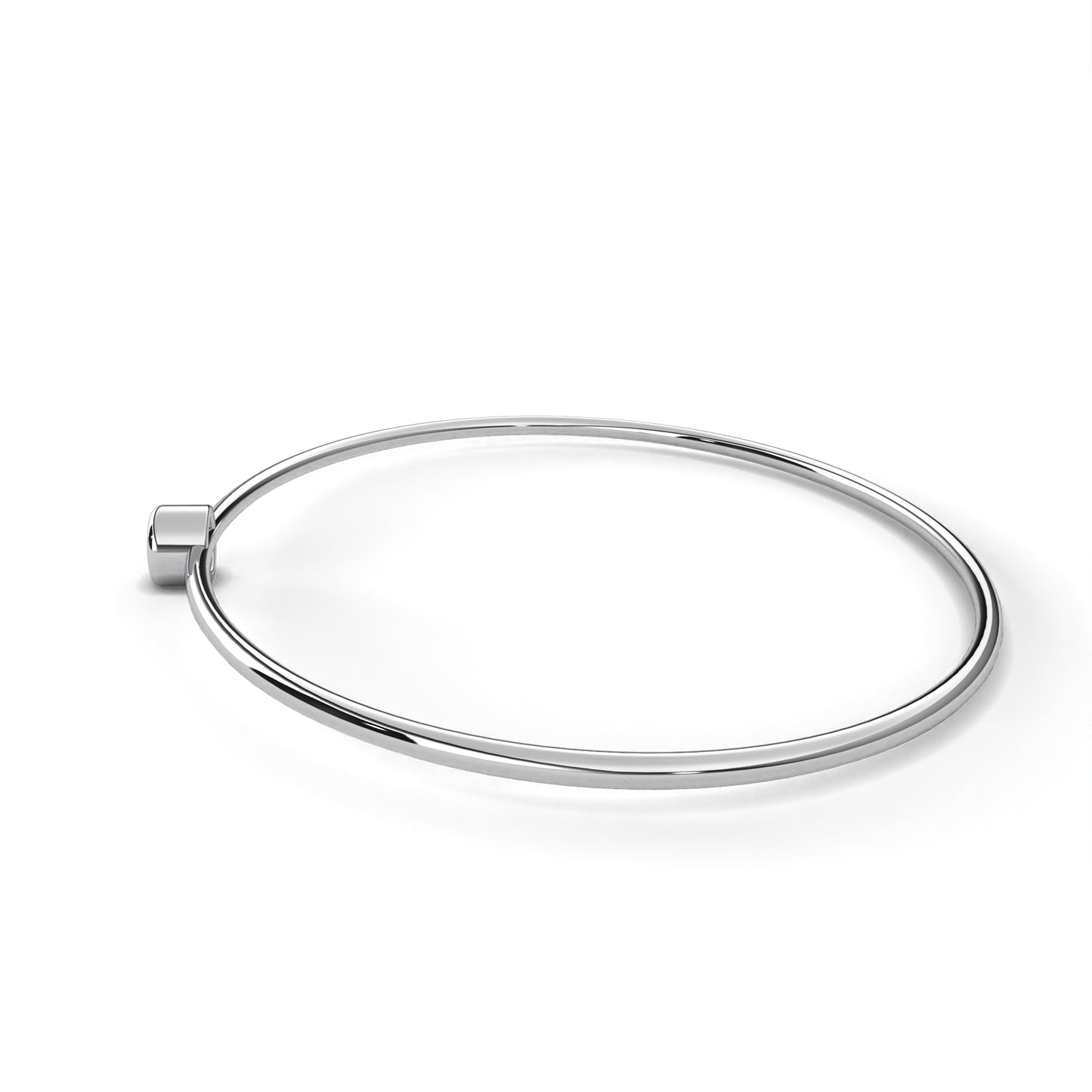 Bezel Solitaire Round Bangle/Gold Diamond Bangle/1 CTW Diamond Bracelet/Solitaire Diamond Bracelet Bangle/Anniversary Gift For Her/igi Certified/Ethical Diamond/Silver Bracelet/Gold Bracelet/EF Color Diamond/VS Clarity Diamond/Manmade Diamond/Lab Grown Diamond/Round Cut Diamond/Bracelet