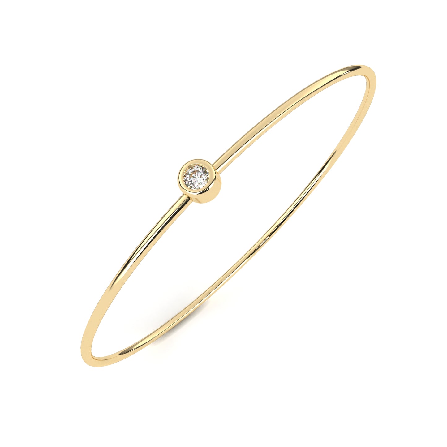 Bezel Solitaire Round Bangle/Gold Diamond Bangle/1 CTW Diamond Bracelet/Solitaire Diamond Bracelet Bangle/Anniversary Gift For Her/igi Certified/Ethical Diamond/Silver Bracelet/Gold Bracelet/EF Color Diamond/VS Clarity Diamond/Manmade Diamond/Lab Grown Diamond/Round Cut Diamond/Bracelet