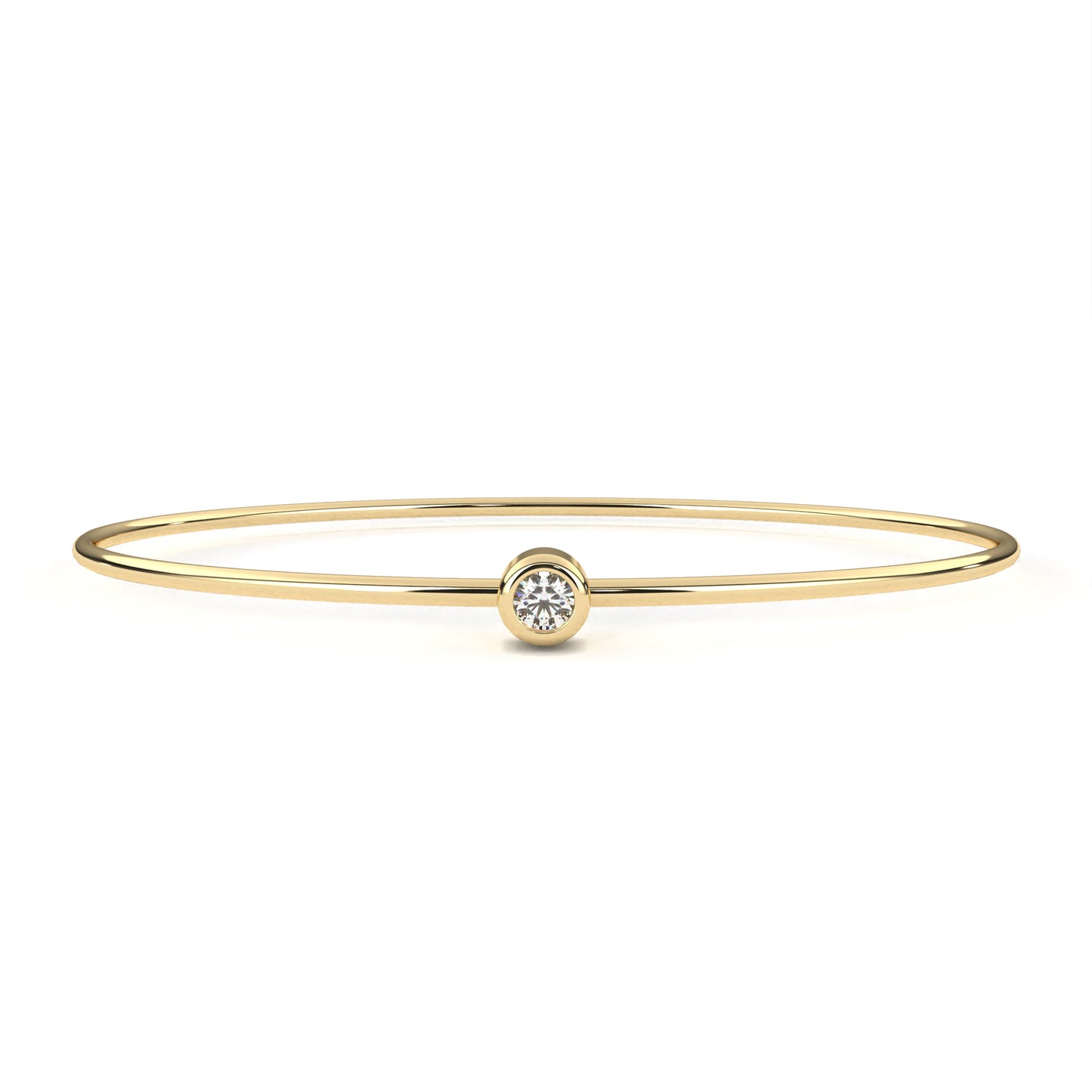 Bezel Solitaire Round Bangle/Gold Diamond Bangle/1 CTW Diamond Bracelet/Solitaire Diamond Bracelet Bangle/Anniversary Gift For Her/igi Certified/Ethical Diamond/Silver Bracelet/Gold Bracelet/EF Color Diamond/VS Clarity Diamond/Manmade Diamond/Lab Grown Diamond/Round Cut Diamond/Bracelet