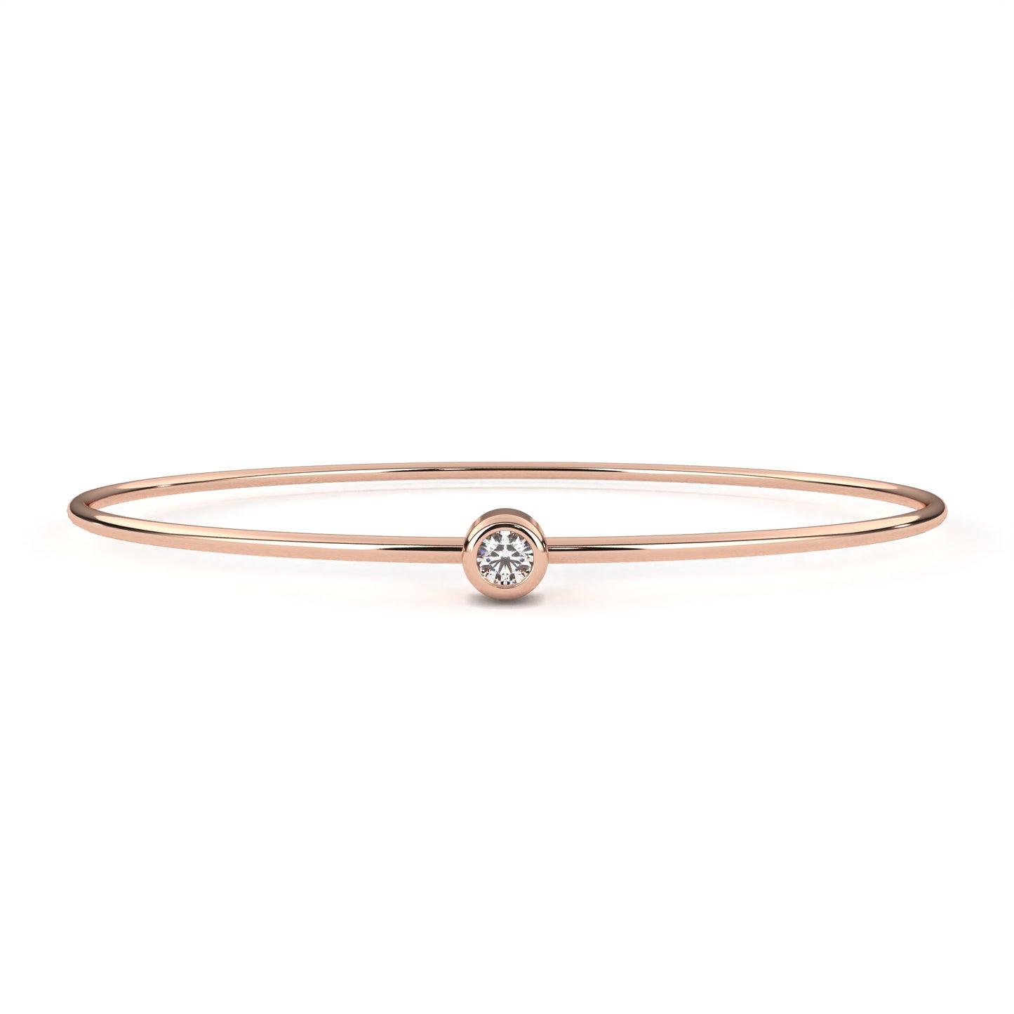 Bezel Solitaire Round Bangle/Gold Diamond Bangle/1 CTW Diamond Bracelet/Solitaire Diamond Bracelet Bangle/Anniversary Gift For Her/igi Certified/Ethical Diamond/Silver Bracelet/Gold Bracelet/EF Color Diamond/VS Clarity Diamond/Manmade Diamond/Lab Grown Diamond/Round Cut Diamond/Bracelet