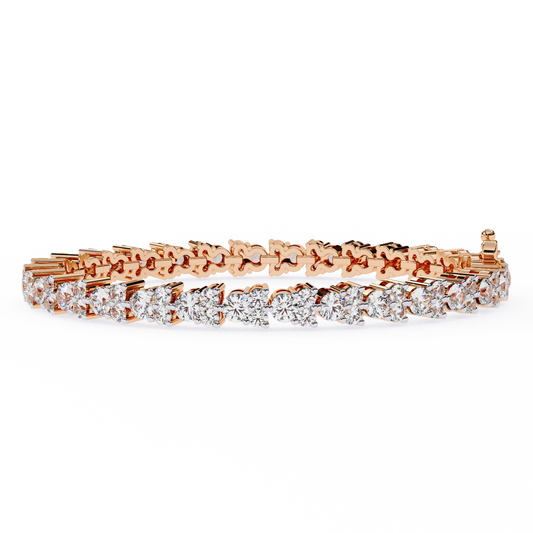 Trio Round Stone Bangle/Gold Diamond Bangle/4 CTW Diamond Bracelet/Solitaire Diamond Bracelet Bangle/Anniversary Gift For Her/igi Certified/Ethical Diamond/Silver Bracelet/Gold Bracelet/EF Color Diamond/VS Clarity Diamond/Manmade Diamond/Lab Grown Diamond/Round Cut Diamond/Bracelet