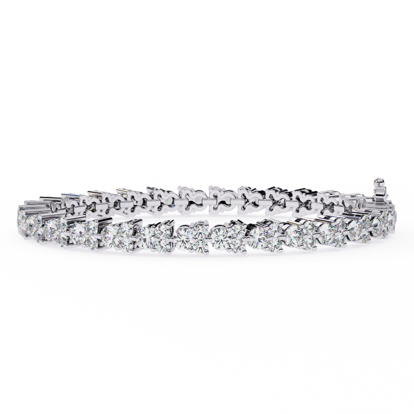 Trio Round Stone Bangle/Gold Diamond Bangle/4 CTW Diamond Bracelet/Solitaire Diamond Bracelet Bangle/Anniversary Gift For Her/igi Certified/Ethical Diamond/Silver Bracelet/Gold Bracelet/EF Color Diamond/VS Clarity Diamond/Manmade Diamond/Lab Grown Diamond/Round Cut Diamond/Bracelet