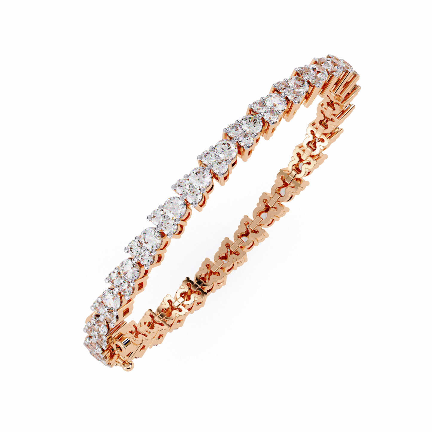 Trio Round Stone Bangle/Gold Diamond Bangle/4 CTW Diamond Bracelet/Solitaire Diamond Bracelet Bangle/Anniversary Gift For Her/igi Certified/Ethical Diamond/Silver Bracelet/Gold Bracelet/EF Color Diamond/VS Clarity Diamond/Manmade Diamond/Lab Grown Diamond/Round Cut Diamond/Bracelet