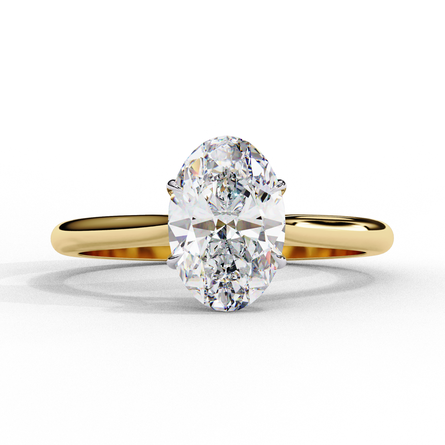 1 ct Oval Ring/E Color/VS Clarity/Oval Cut Diamond/CVD Diamond Ring/Four Prong Setting/Solitaire Ring/Engagement Ring/Wedding Ring/Rose Gold/White Gold/Yellow Gold/10k Gold/14k Gold/18k Gold/1 Ct Oval Diamond Ring