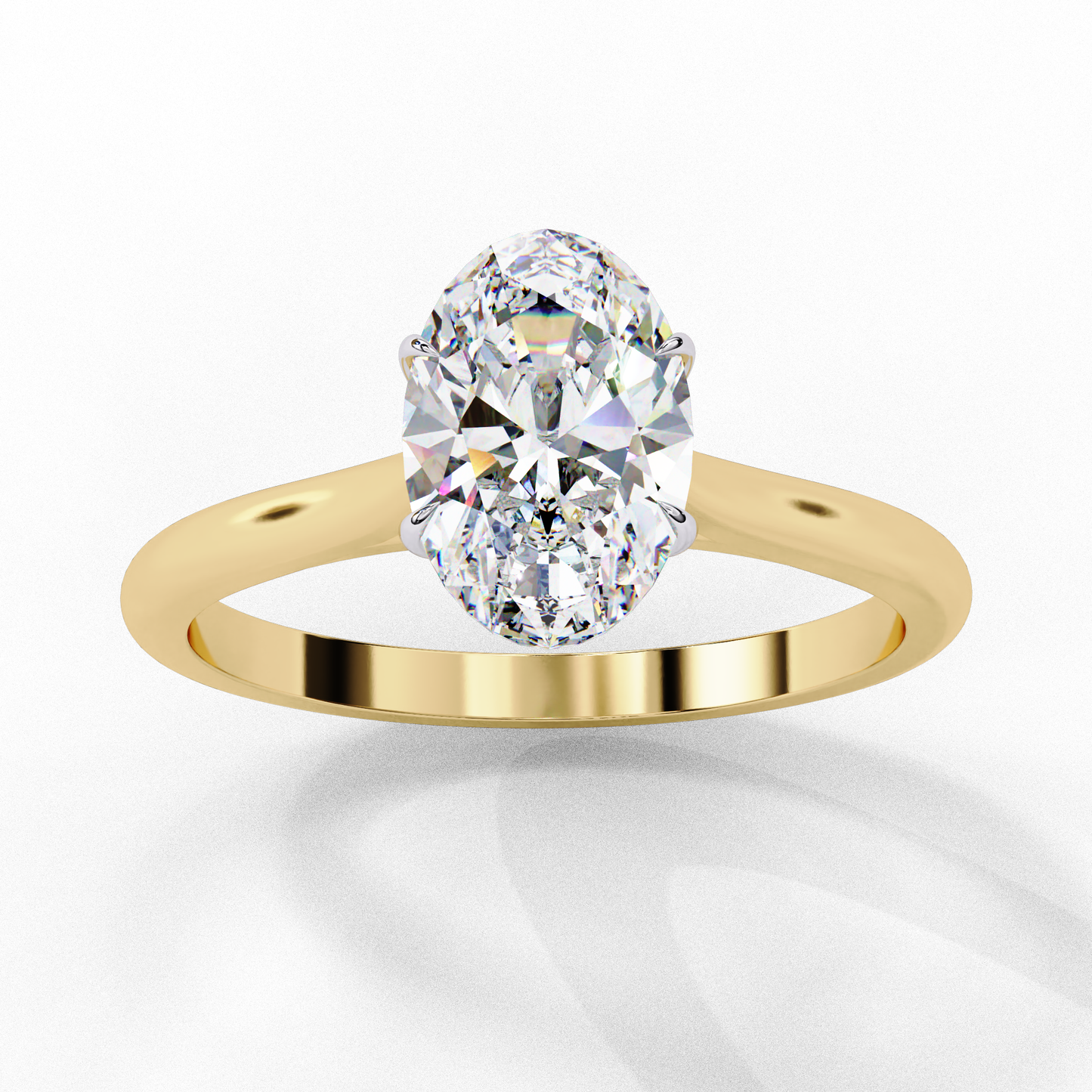 1 ct Oval Ring/E Color/VS Clarity/Oval Cut Diamond/CVD Diamond Ring/Four Prong Setting/Solitaire Ring/Engagement Ring/Wedding Ring/Rose Gold/White Gold/Yellow Gold/10k Gold/14k Gold/18k Gold/1 Ct Oval Diamond Ring