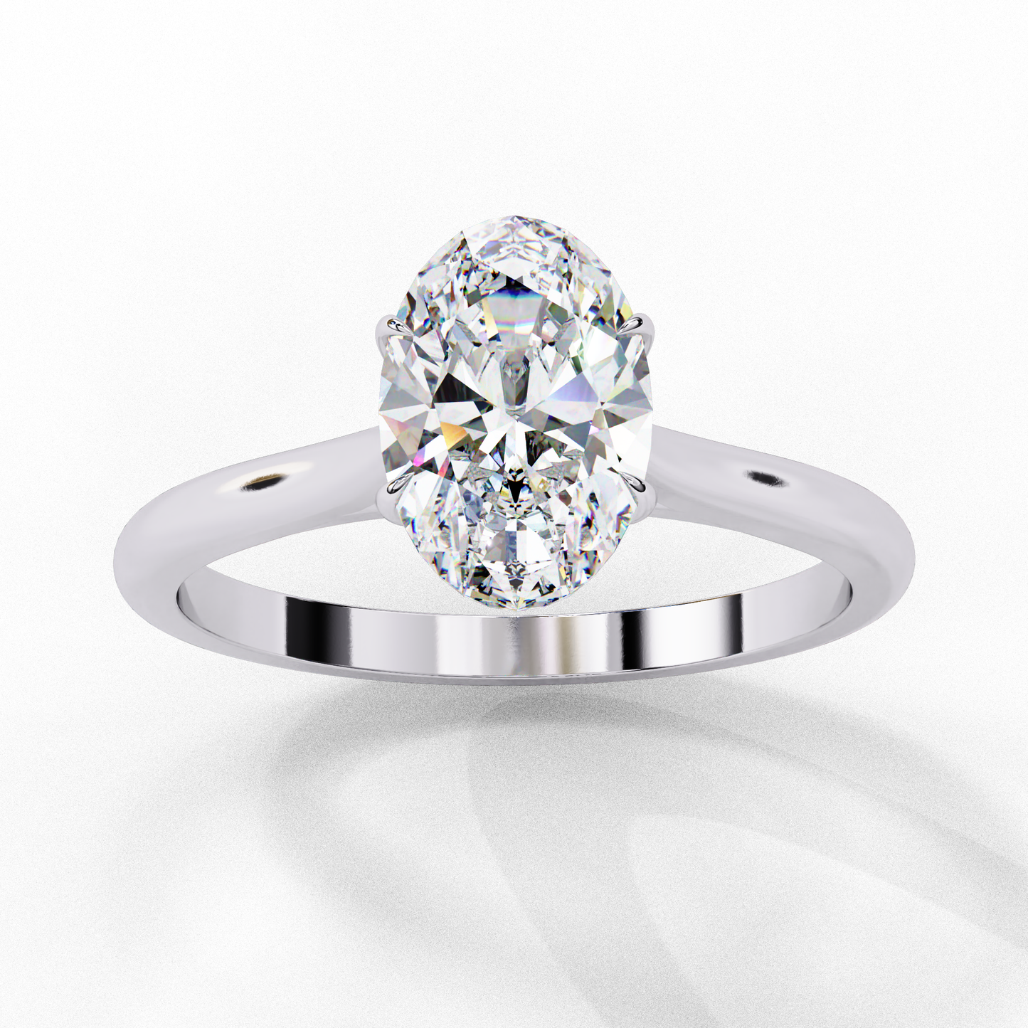 1 ct Oval Ring/E Color/VS Clarity/Oval Cut Diamond/CVD Diamond Ring/Four Prong Setting/Solitaire Ring/Engagement Ring/Wedding Ring/Rose Gold/White Gold/Yellow Gold/10k Gold/14k Gold/18k Gold/1 Ct Oval Diamond Ring