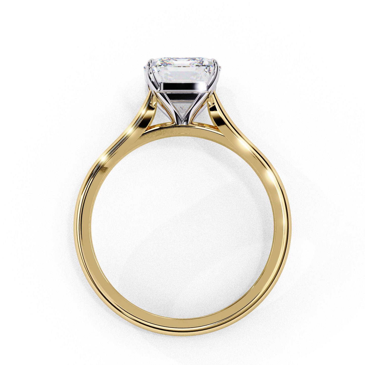 3.0 Ct Emerald Cut F-VS Lab Grown Diamond Solitaire Engagement Ring/3 Ct Diamond Ring/Emerald Cut Diamond/F Color/VS Clarity/10k Gold/14k Gold/18k Gold/CVD Diamond Ring/Yellow Gold/White Gold/Rose Gold/Four Prong Setting